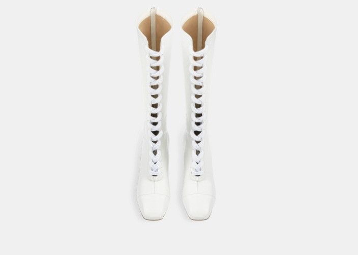 Dior o1w1db11124 Naughtily-D Wedge Boots in White Size US 8 / IT 38 - 3 Thumbnail