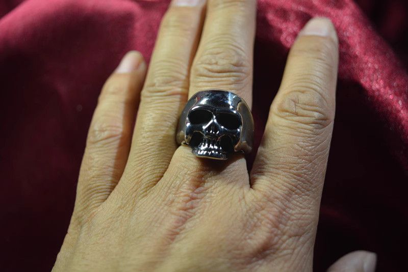 Jewelry Skull Future Jewelry Rings Open Size Chrome Ring (Size 7-13) Size ONE SIZE - 5 Thumbnail
