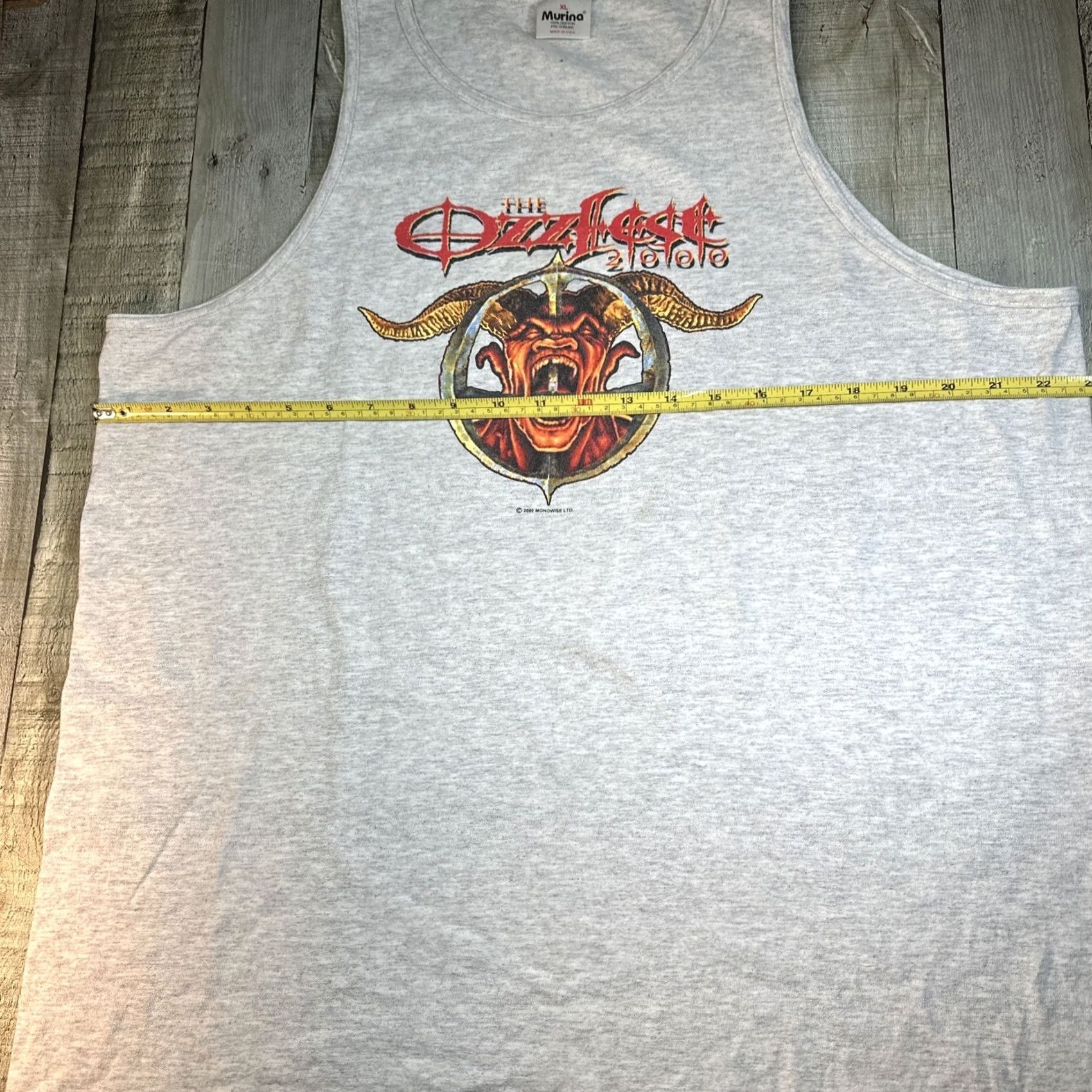 Vintage VINTAGE OZZFEST 2000 Tank Top Muscle Shirt OZzy Osborne XL Gray Men T-Shirt Ozzy Ozzfest Limited Edition Preshrunk US Made Graphic Print 2000s Mens Size US XL / EU 56 / 4 - 4 Thumbnail