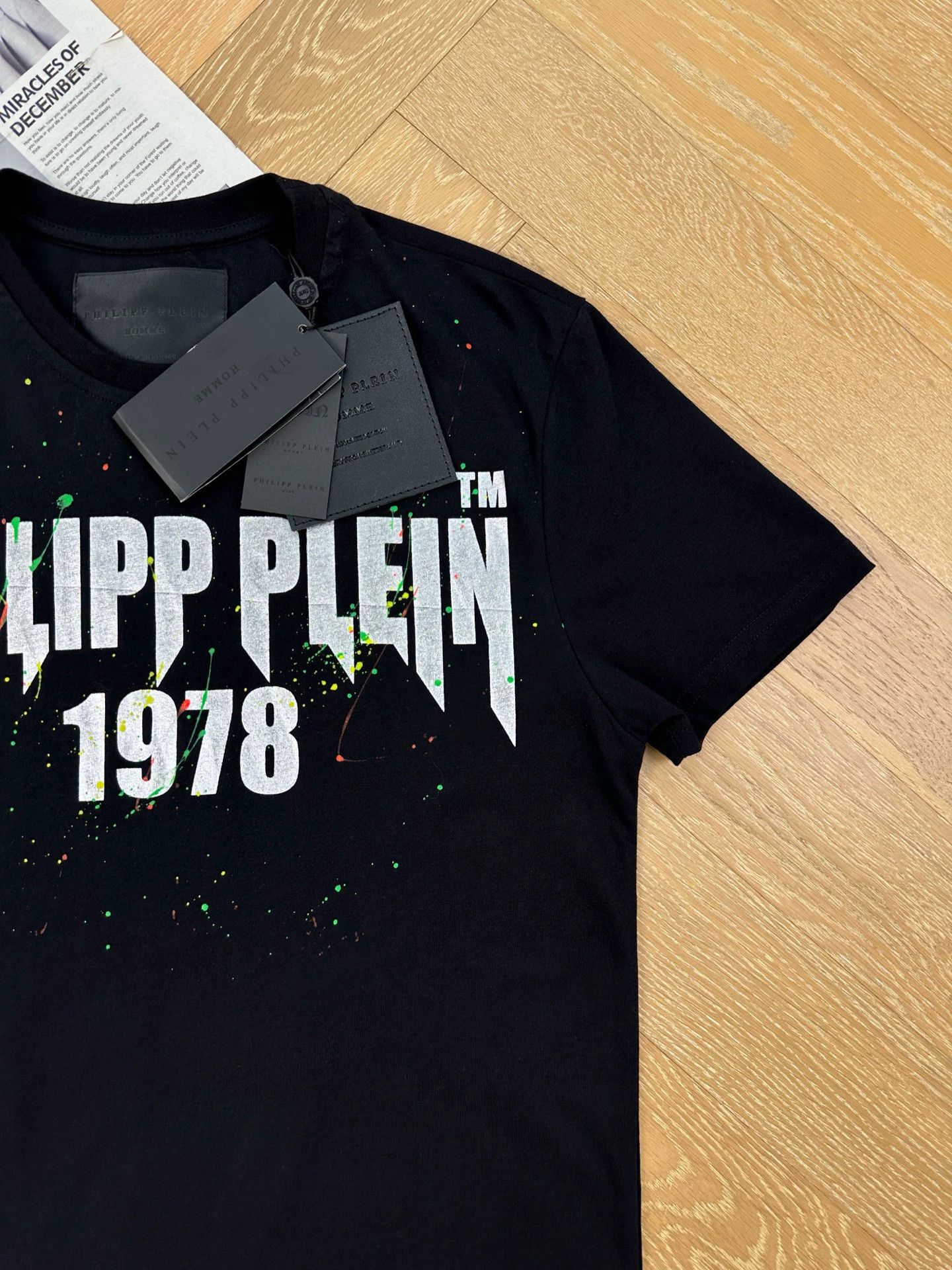 Philipp Plein PP Graffiti Letter Logo S/S Tee Men's Black Size US M / EU 48-50 / 2 - 5 Thumbnail