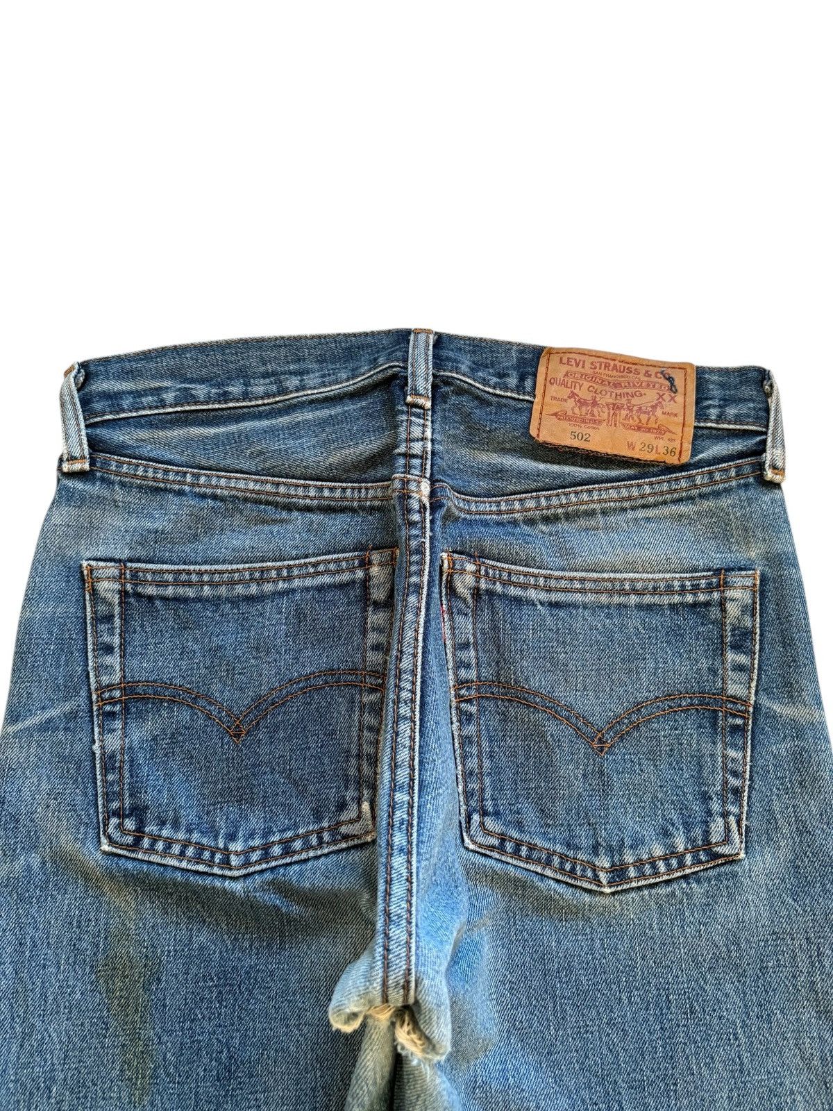 Levi's Vintage 80s Levis 502 Big E Selvedge Mud Wash Distress Jeans Size US 28 / EU 44 - 8 Thumbnail