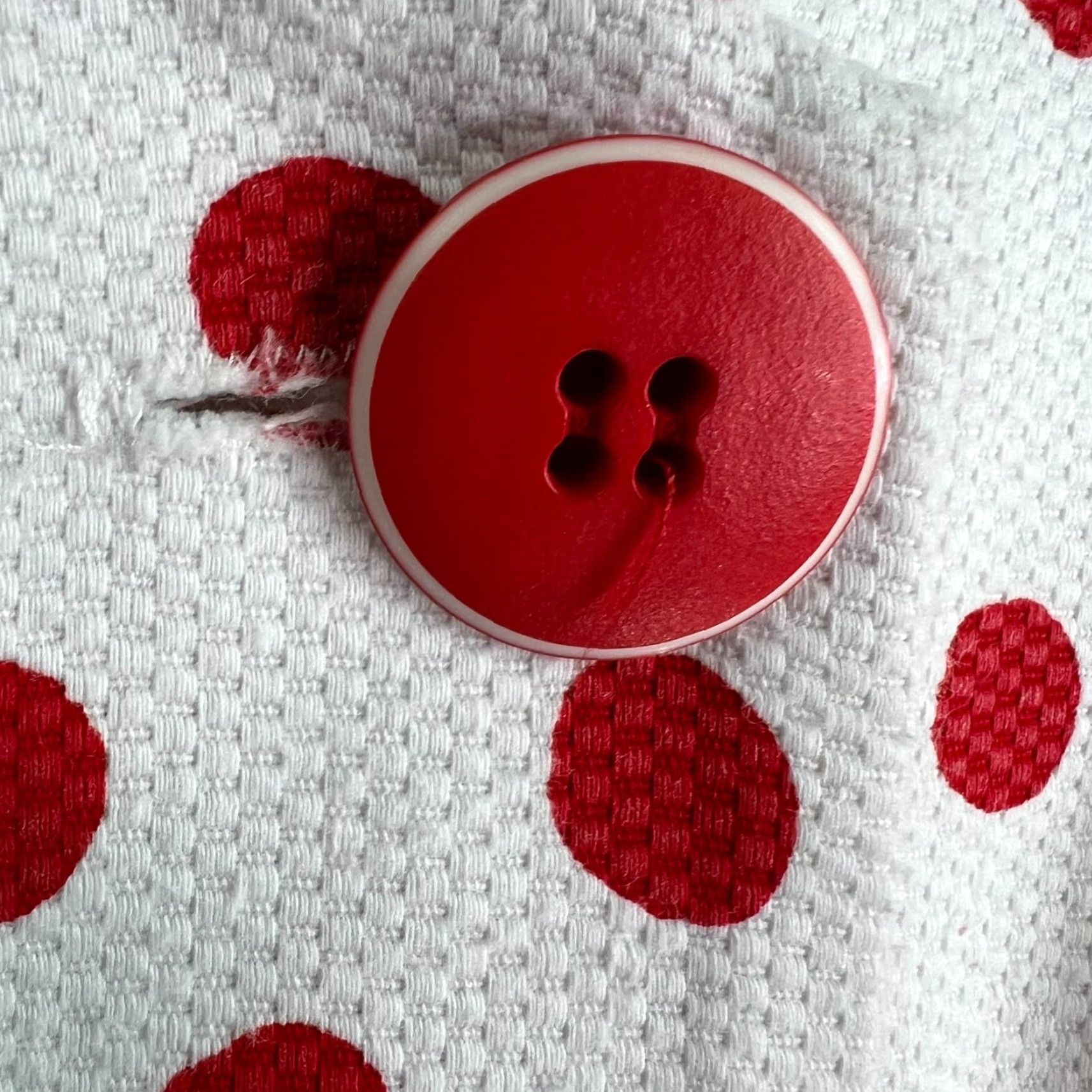 Vintage VINTAGE Joan Sparks for Daniel Barrett Red White Polka Dot Midi Dress 10 Polka Dot Pleated V-Neck Half Sleeve Womens Size L / US 10 / IT 46 - 7 Thumbnail