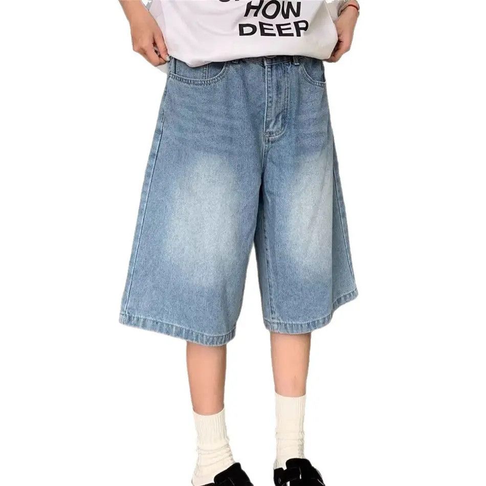 Japanese Brand × Jean Retro loose wide leg denim shorts Size US 32 / EU 48 - 4 Thumbnail