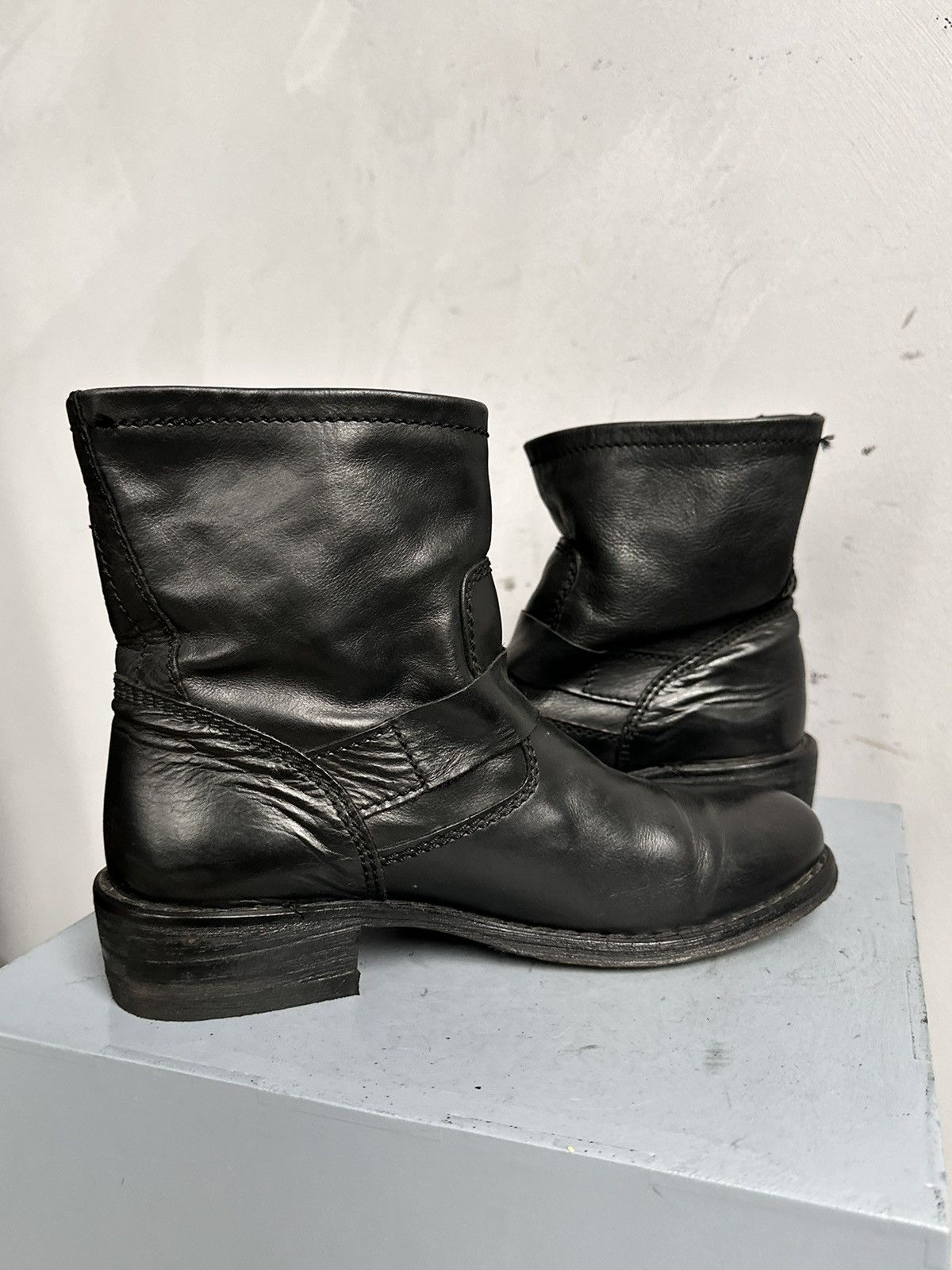 A.S.98 🥵Rare Last Drop Hand Made Leather Boots Guidi Rick Owens GOA Size US 9 / IT 39 - 10 Thumbnail