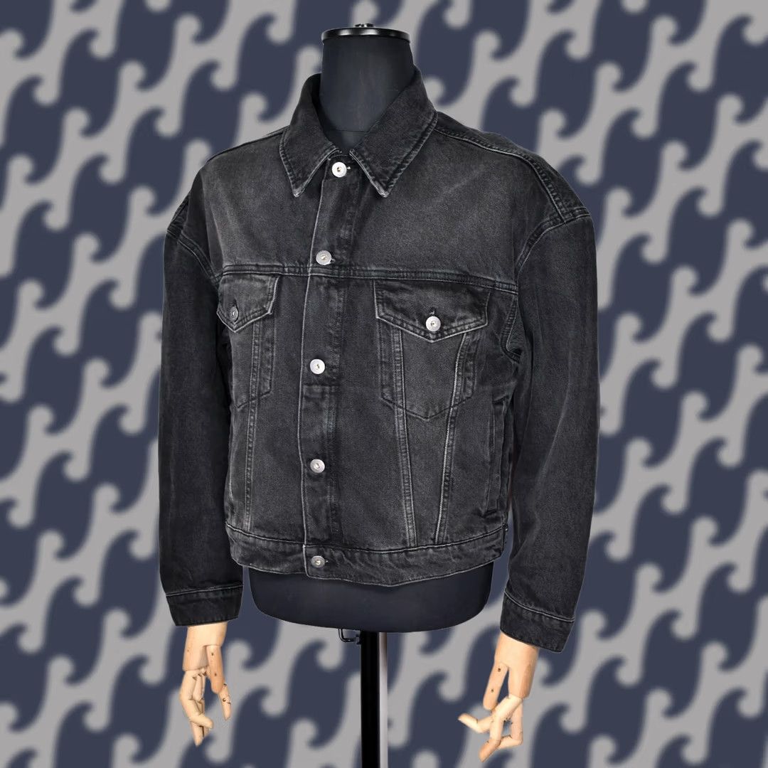 Allsaints All Saints Avets Trucker Jacket Mens M Black Denim 100% Cotton Solid Regular Size M Jacket Mens Black 2000s Fashion Fits Size US M / EU 48-50 / 2 - 1 Thumbnail