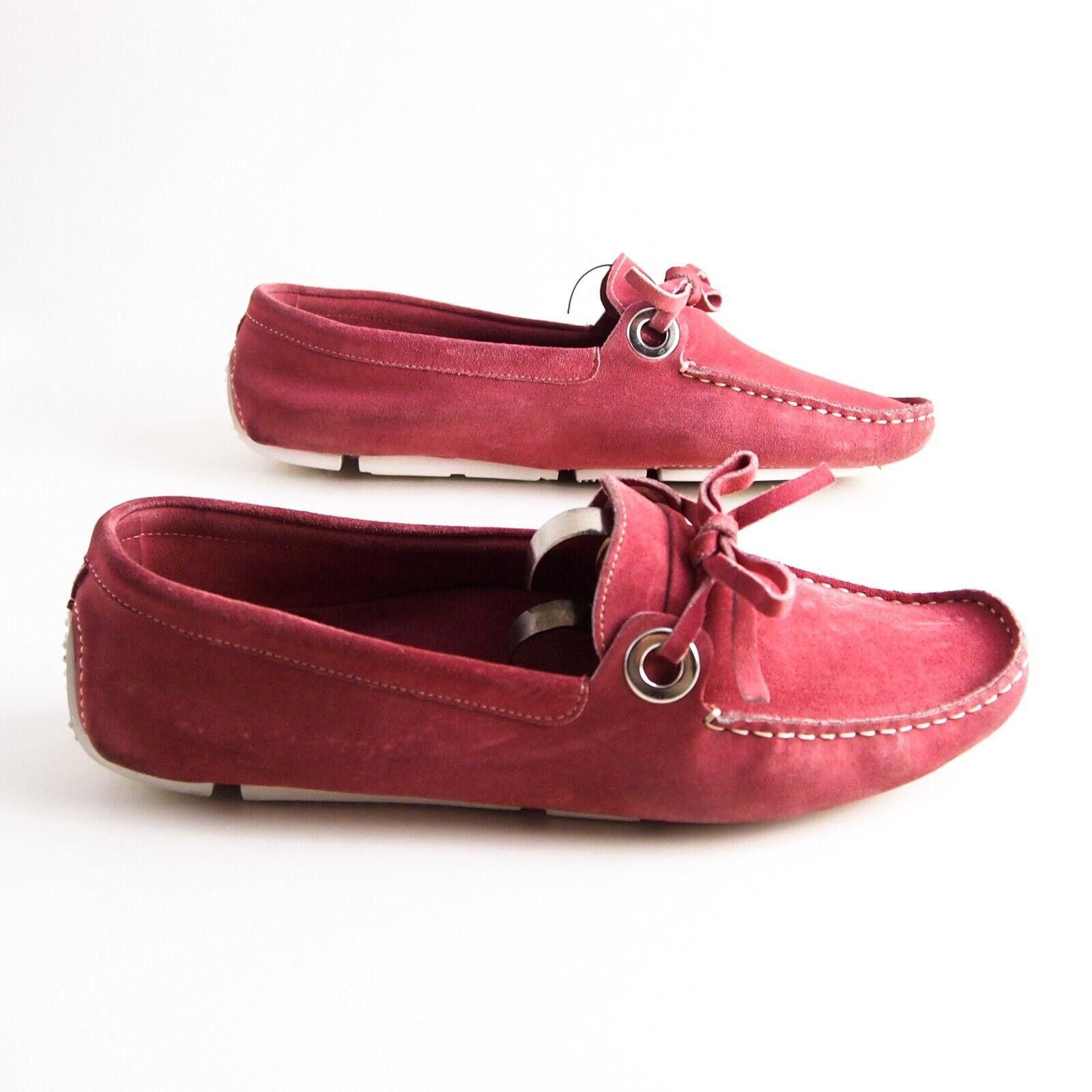 Tod's Bally Deandra Driving Loafers Red Suede EU 39.5 US 9 Size US 9 / IT 39 - 6 Thumbnail