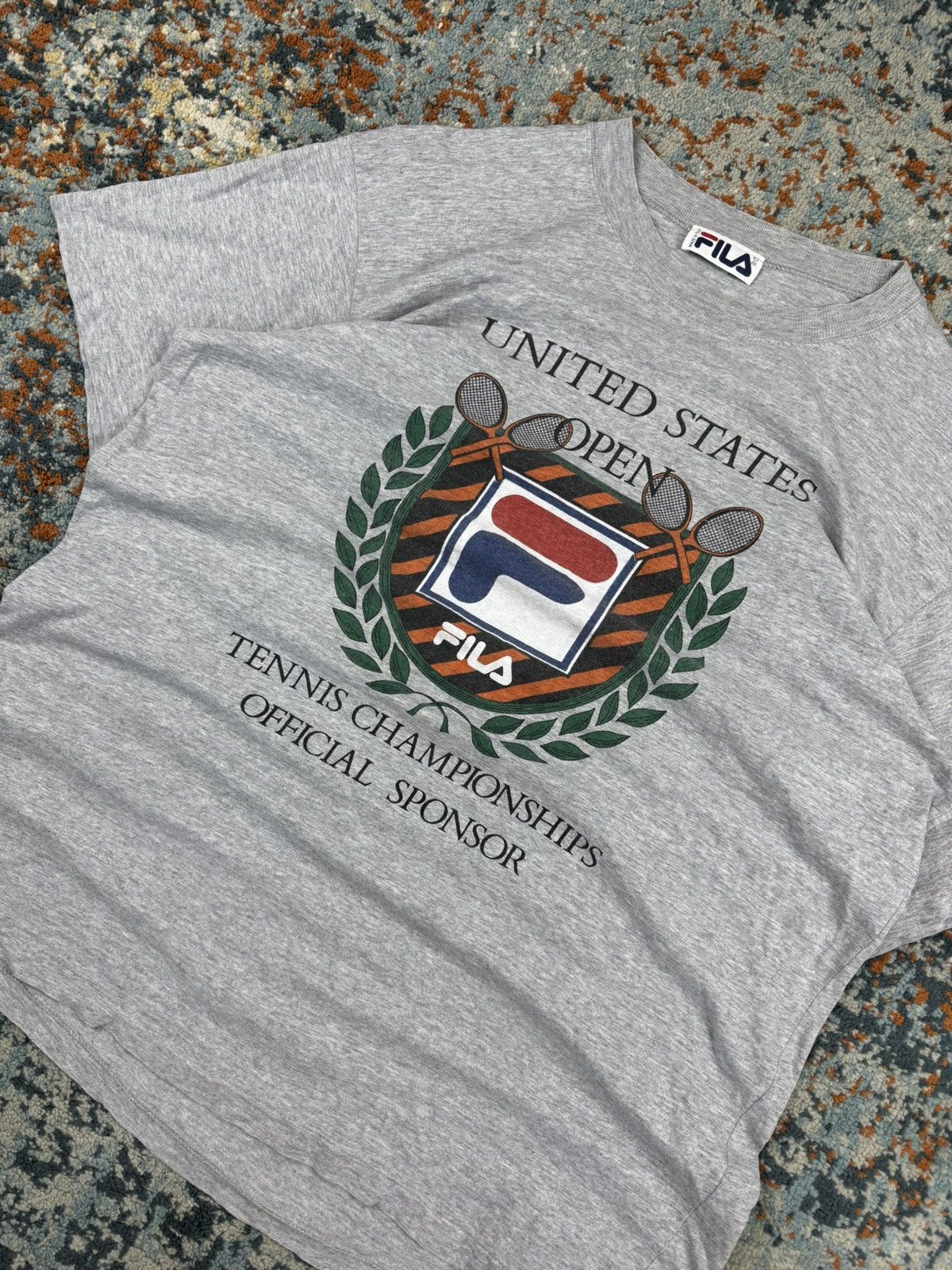 Fila Vintage 90s Fila United states open tennis graphic tee Size US L / EU 52-54 / 3 - 3 Thumbnail