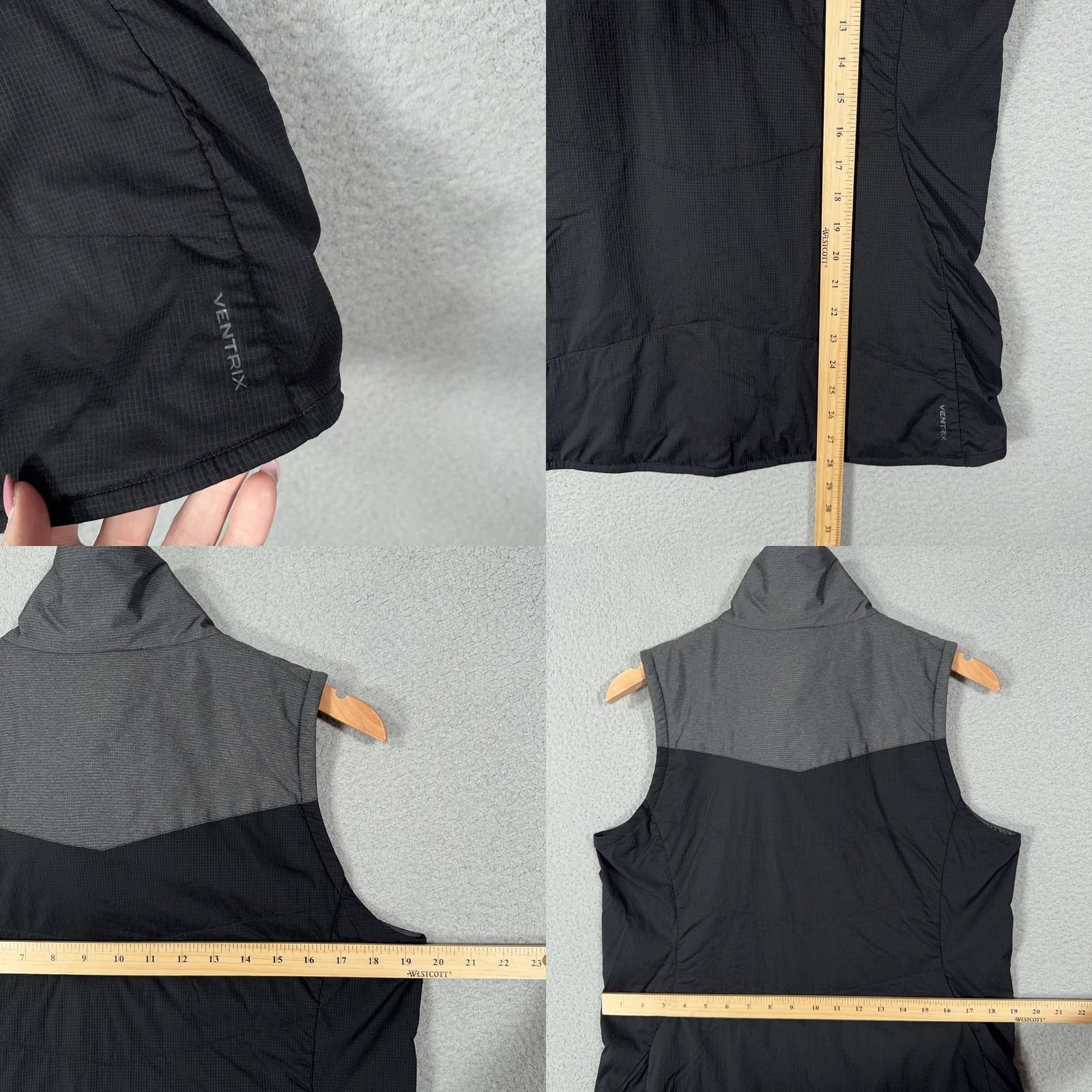 The North Face VINTAGE? No. The North Face Ventrix Womens Large Gray Black Insulated Full Zip Vest Jacket Size L / US 10 / IT 46 - 8 Thumbnail