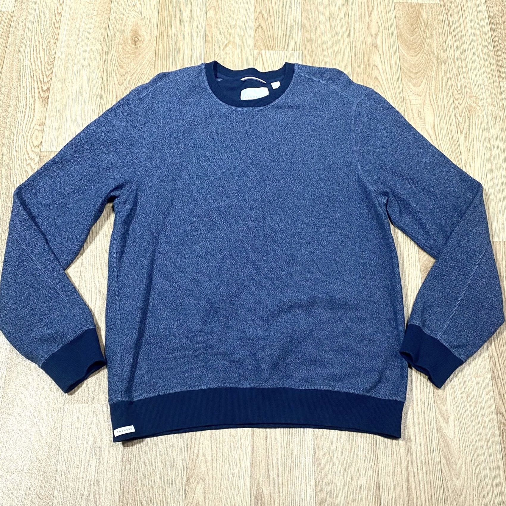 Vintage Trenery Sweatshirt Men L Navy Blue Crew Neck Pullover Long Sleeve Size US L / EU 52-54 / 3 - 3 Thumbnail
