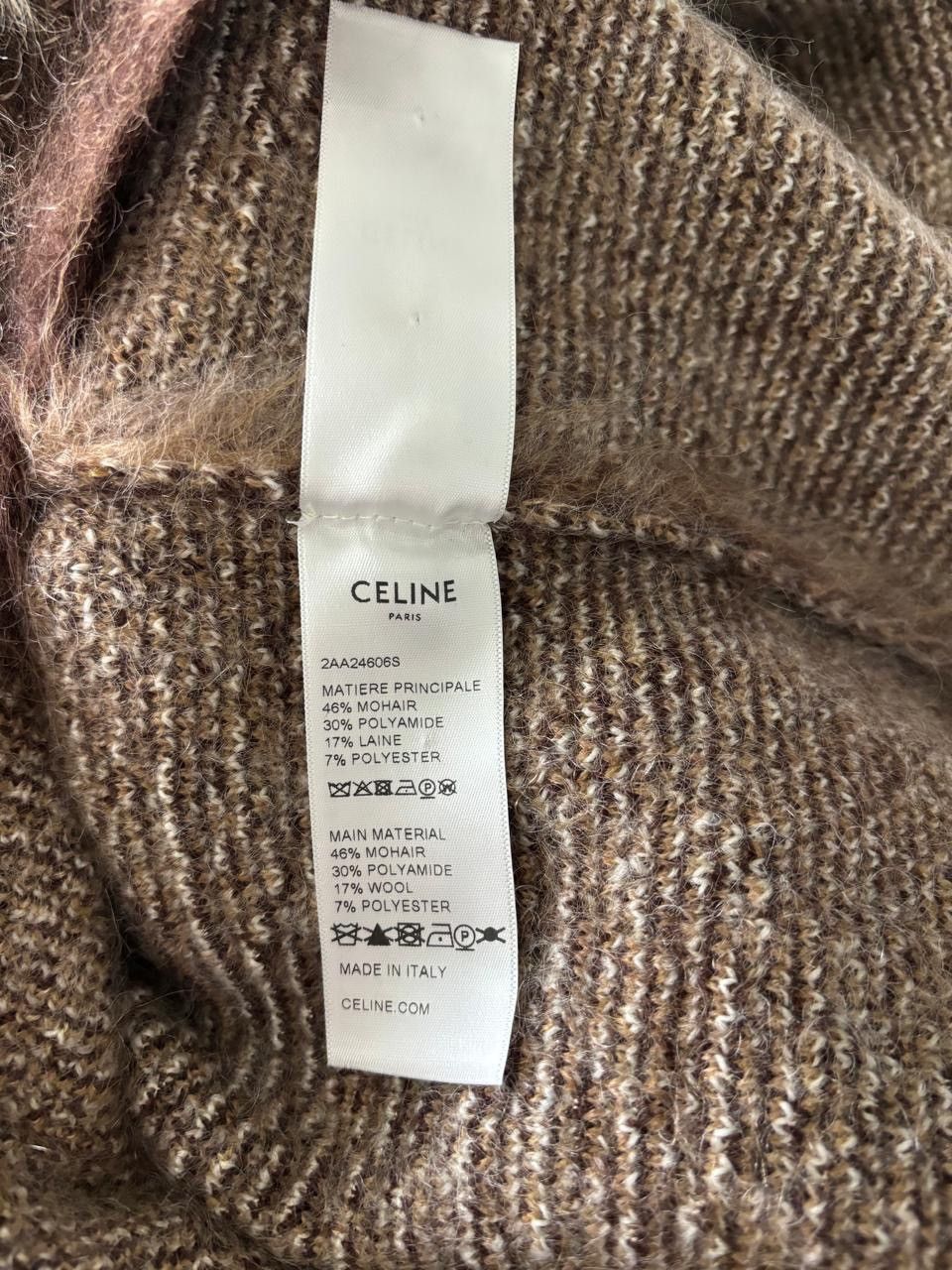 Celine Brushed Boxy Cropped Mohair Sweater in brown Size US L / EU 52-54 / 3 - 5 Thumbnail