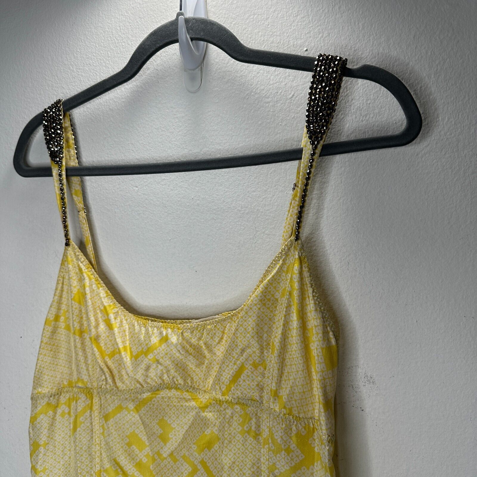 YAYA YA-YA Silk Yellow Snake Print Amber Beaded Strap Slip Maxi S Size S / US 4 / IT 40 - 6 Thumbnail