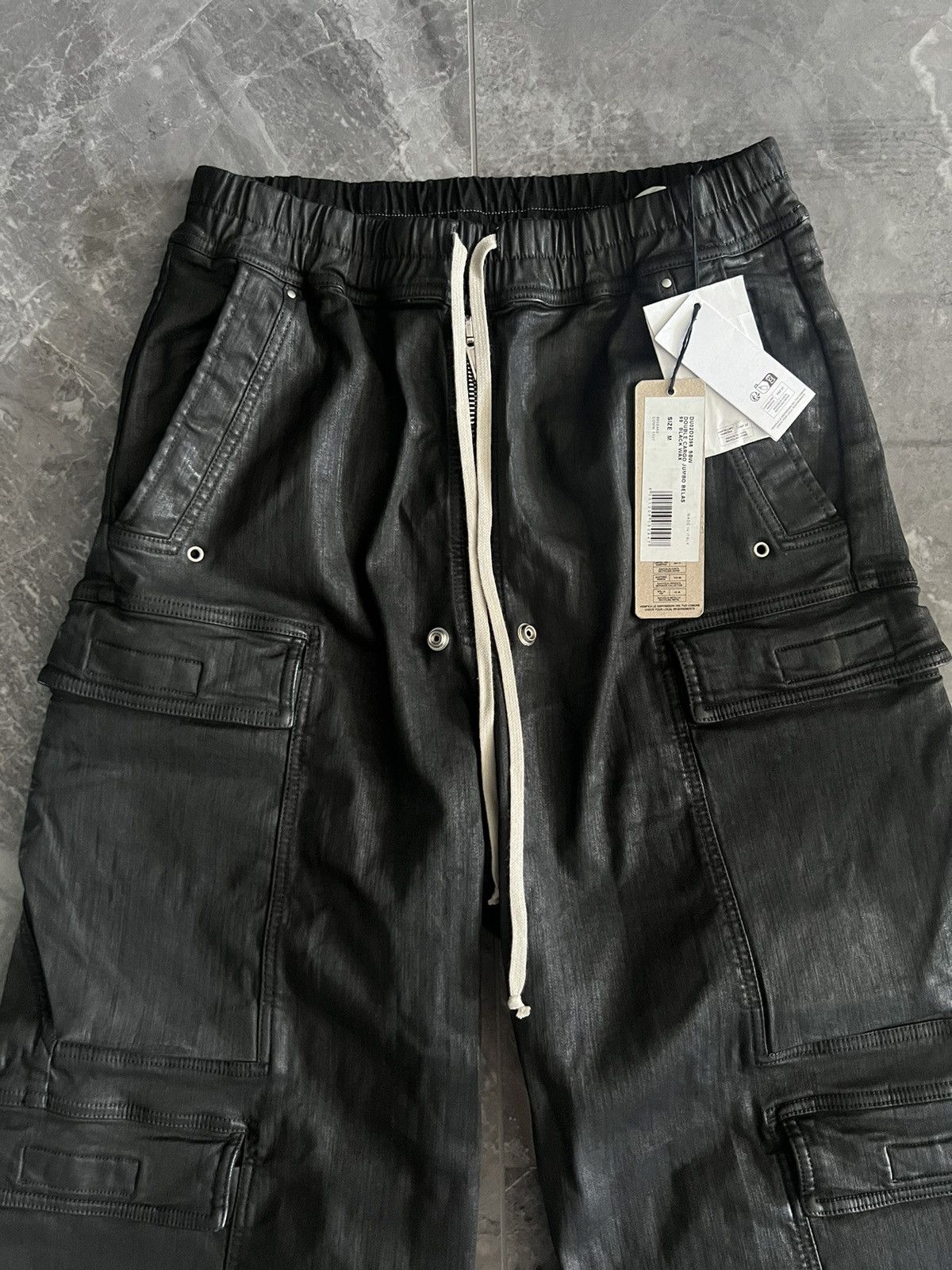 Rick Owens Drkshdw NEW | FW24 PORTERVILLE DOUBLE CARGO JUMBO BELAS WAXED SBW Size US 34 / EU 50 - 2 Thumbnail