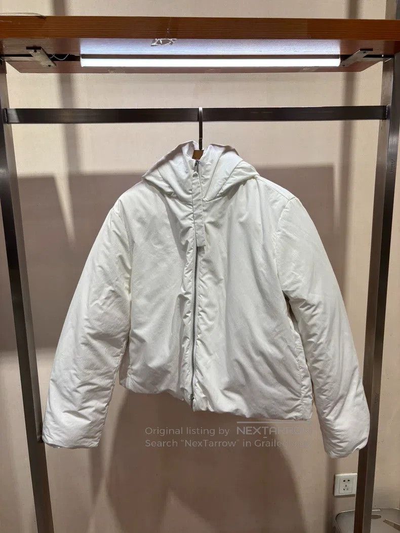 Jil Sander Jil Sander White hooded down jacket Size S / US 4 / IT 40 - 1 Thumbnail