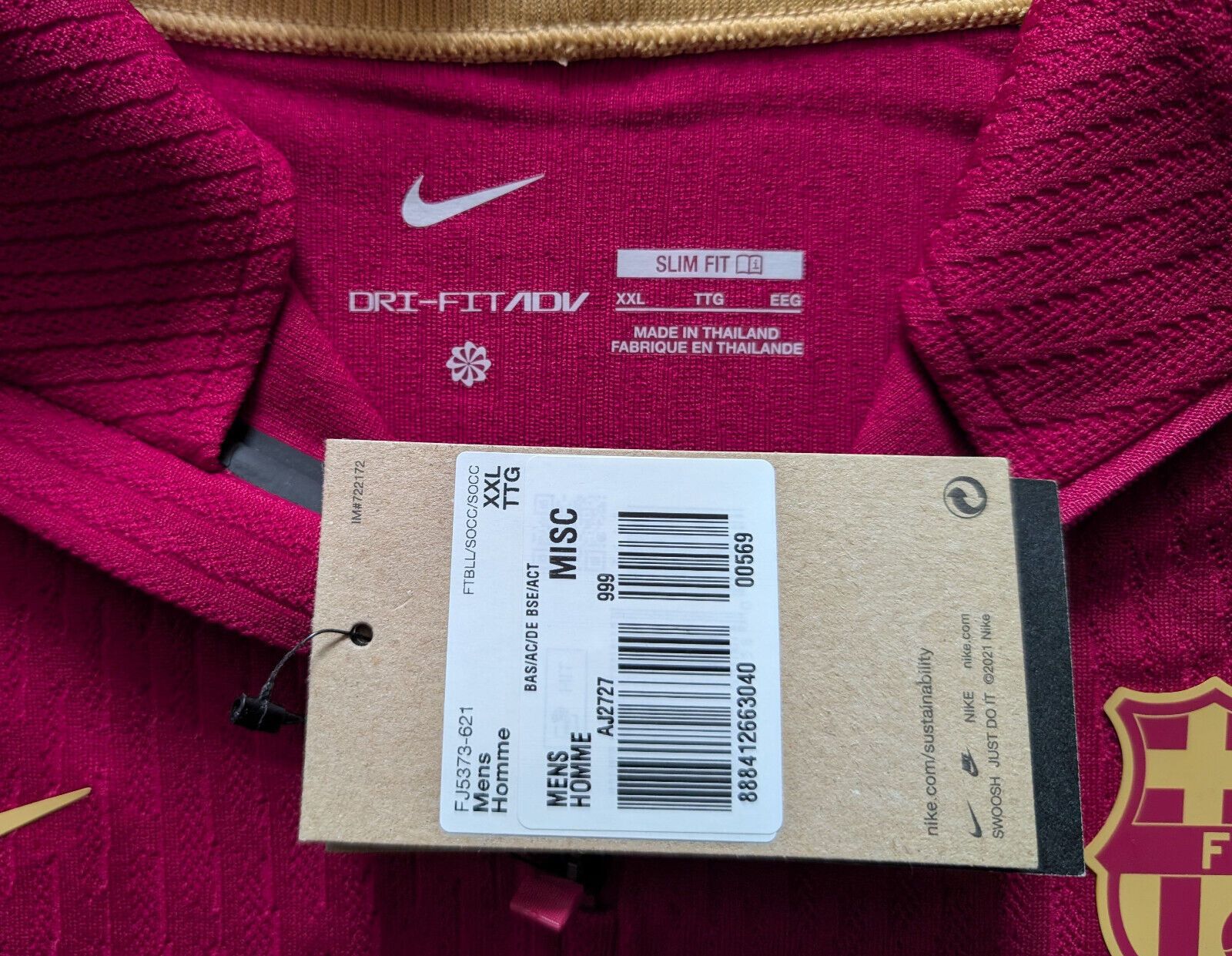 Nike FC Barcelona DRI-FIT ADV Strike-Elite Shirt Longsleeve Size US XXL / EU 58 / 5 - 4 Thumbnail