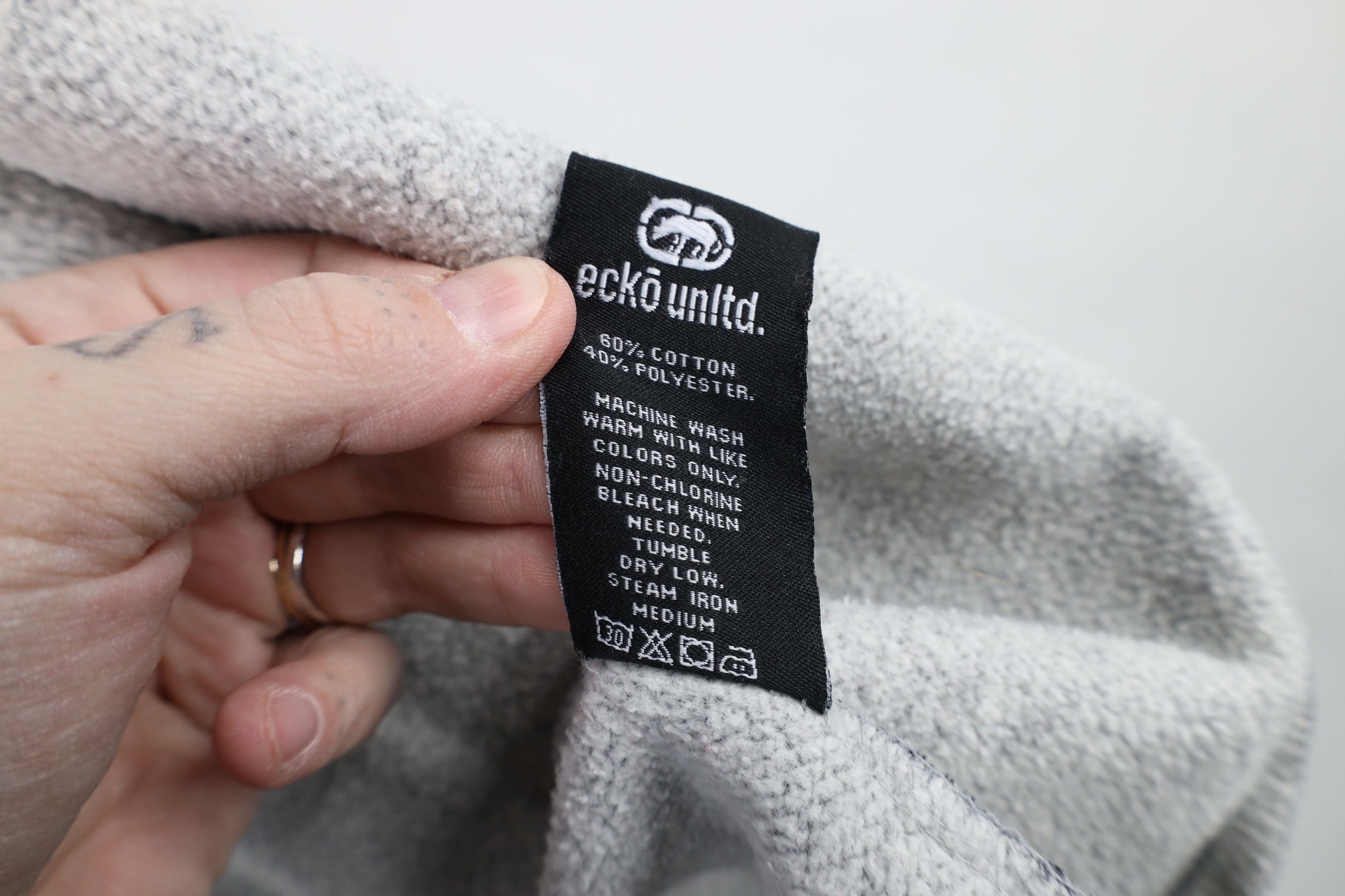 Ecko Unltd. × Vintage Vintage Y2K Ecko Unltd Full Zip Hoodie Sweatshirt Gray Size US L / EU 52-54 / 3 - 10 Thumbnail