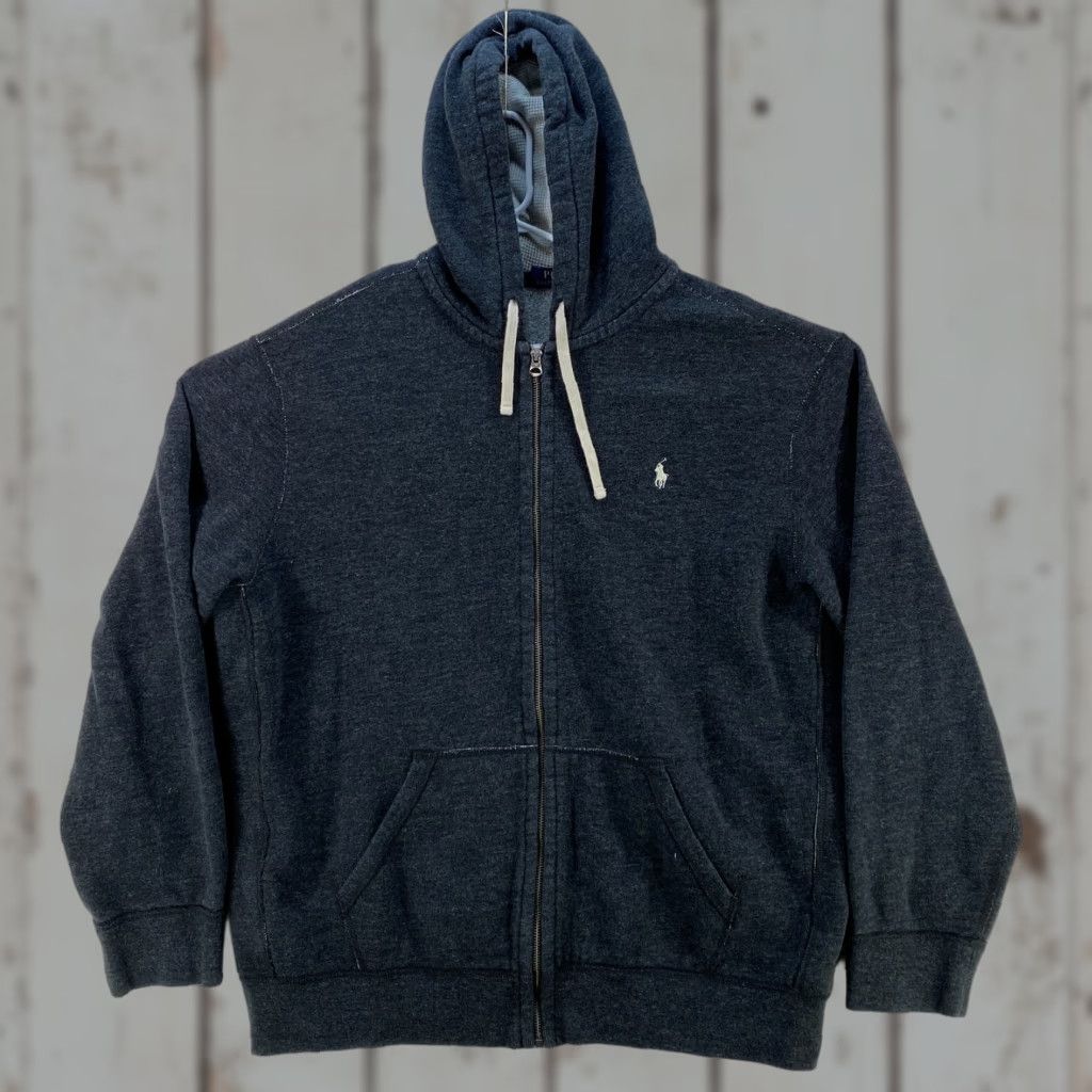 Ralph Lauren VINTAGE Polo Ralph Lauren Heavy Sweatshirt Gray Jacket Pony Logo Hoodie Mens XXL Size US XXL / EU 58 / 5 - 1 Thumbnail