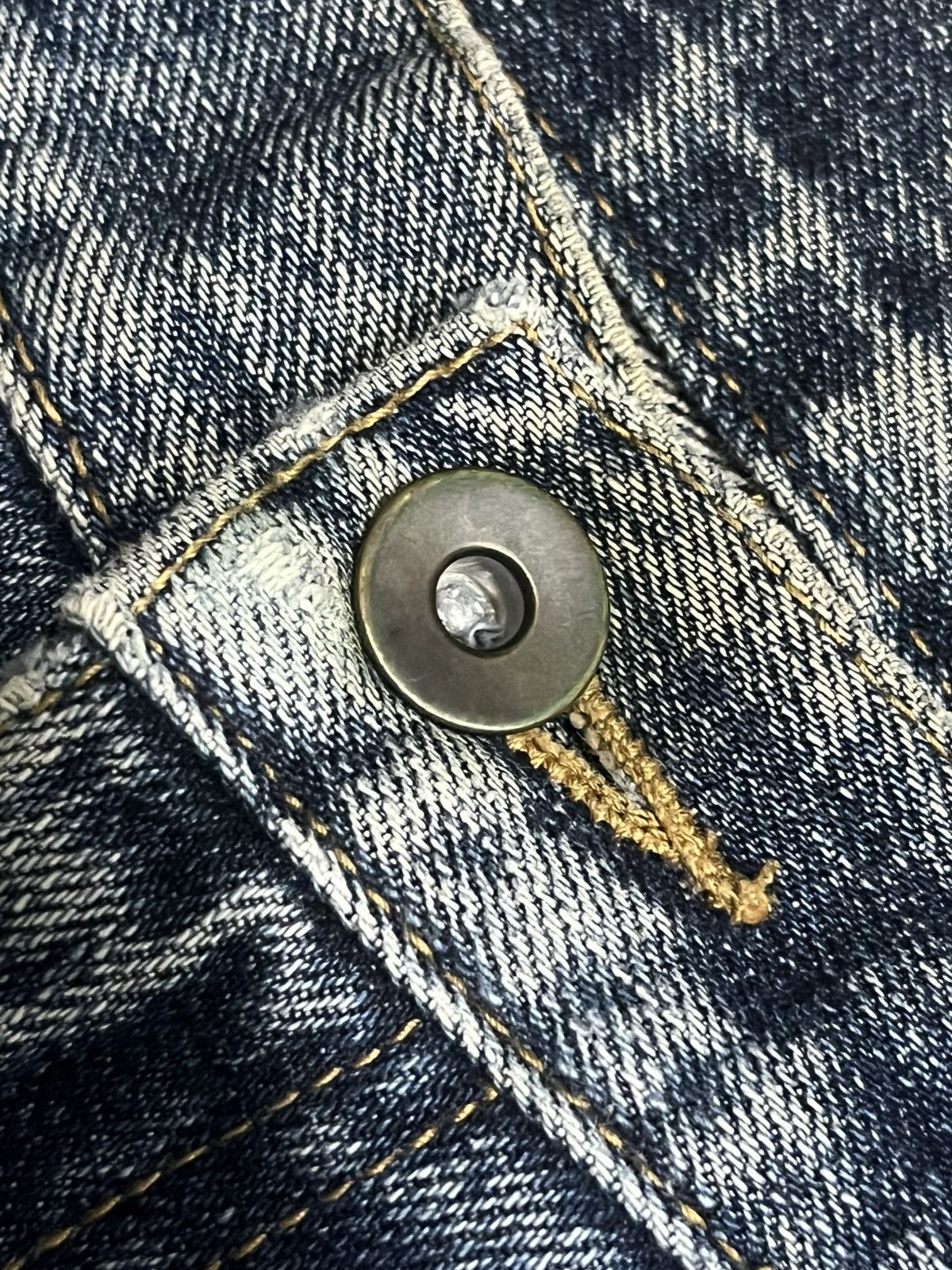Undercover × Uniqlo Vintage Uniqlo Blue Faded Washed Distressed Straight Jeans Size US 31 - 5 Thumbnail