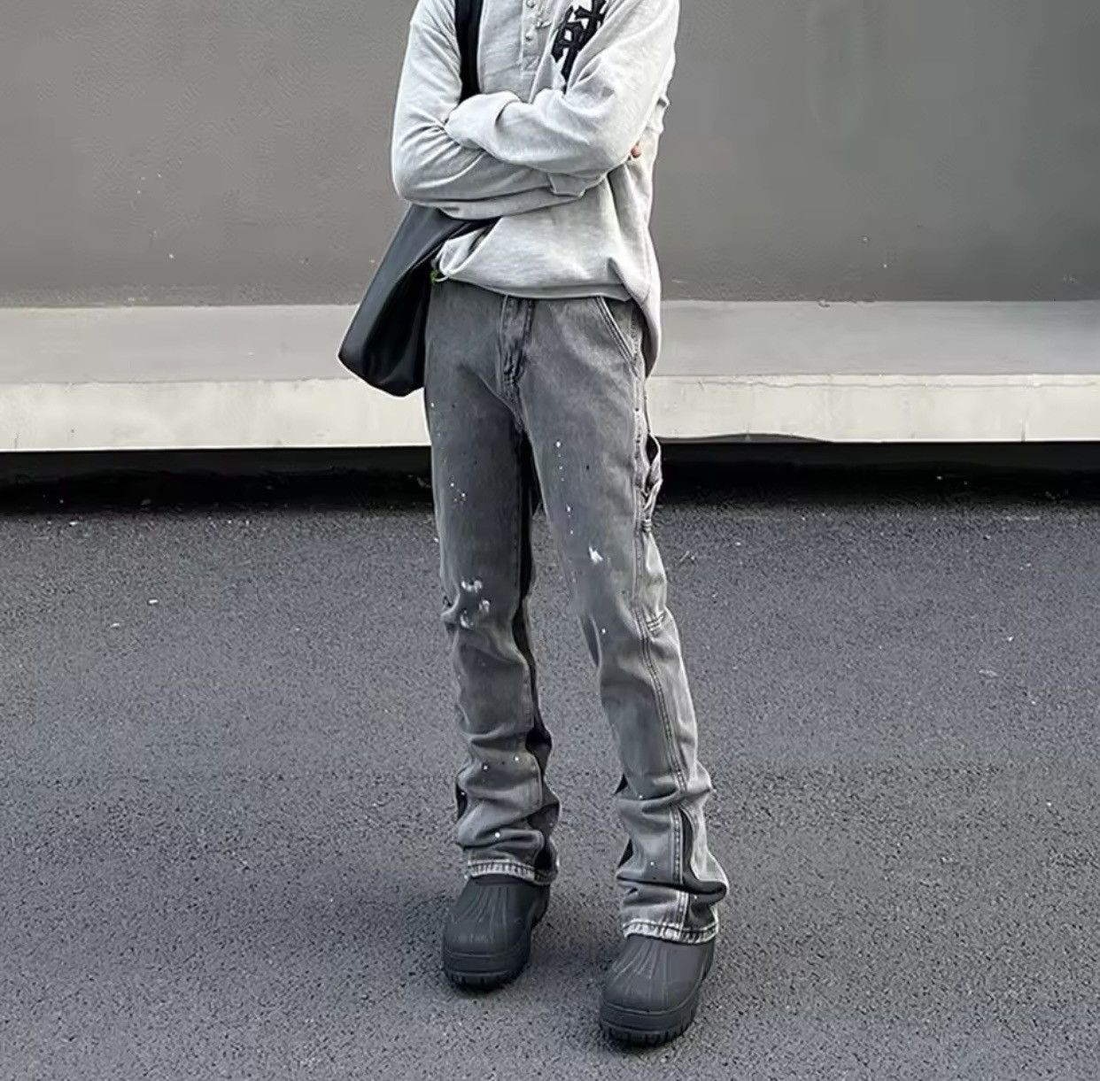 Japanese Brand × Vintage Skinny Jeans Men Street Splash-ink Fashion Size US 30 / EU 46 - 5 Thumbnail