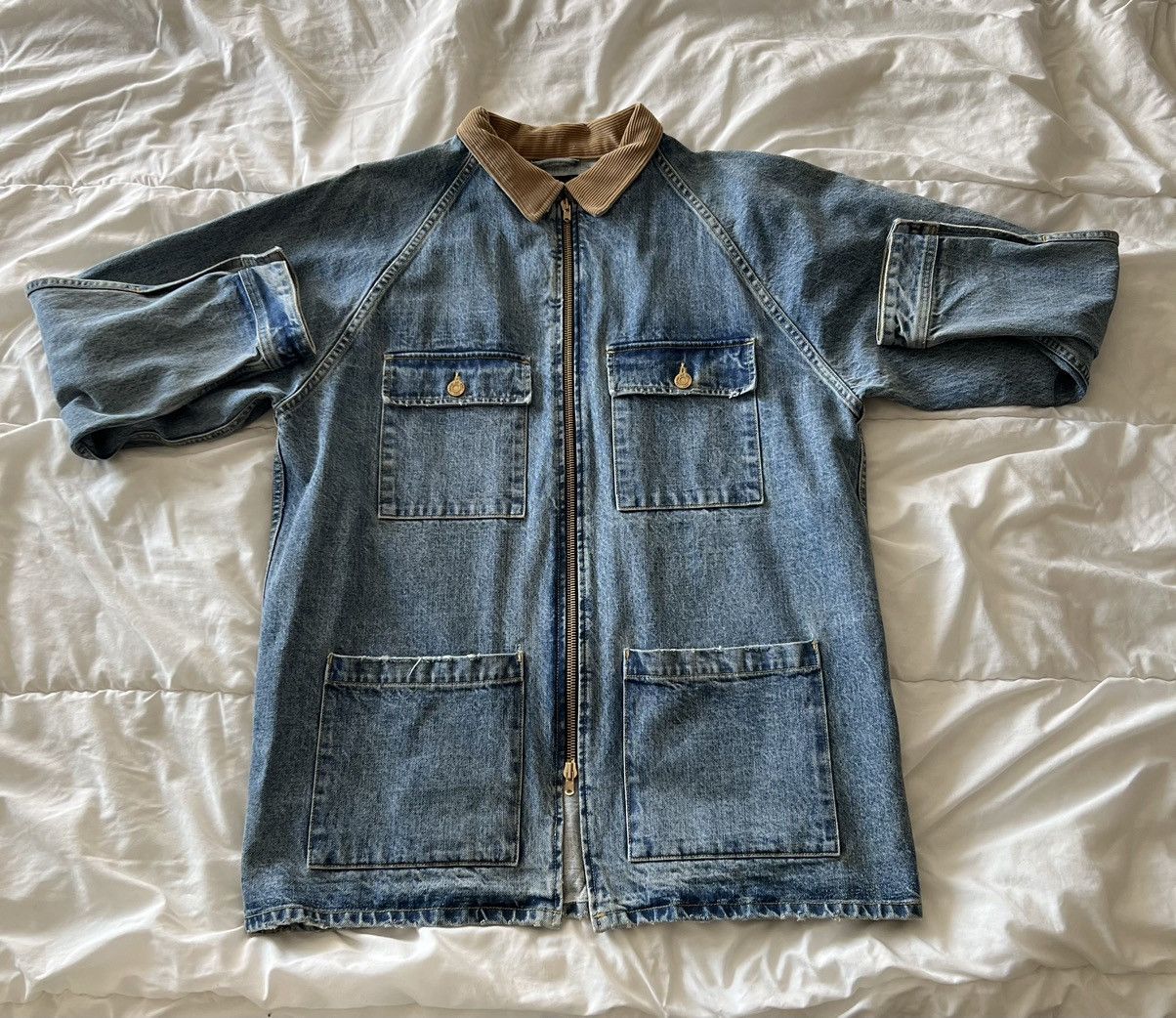 image of Fear Of God Blue Tan Denim Jacket Size Xl, Men's