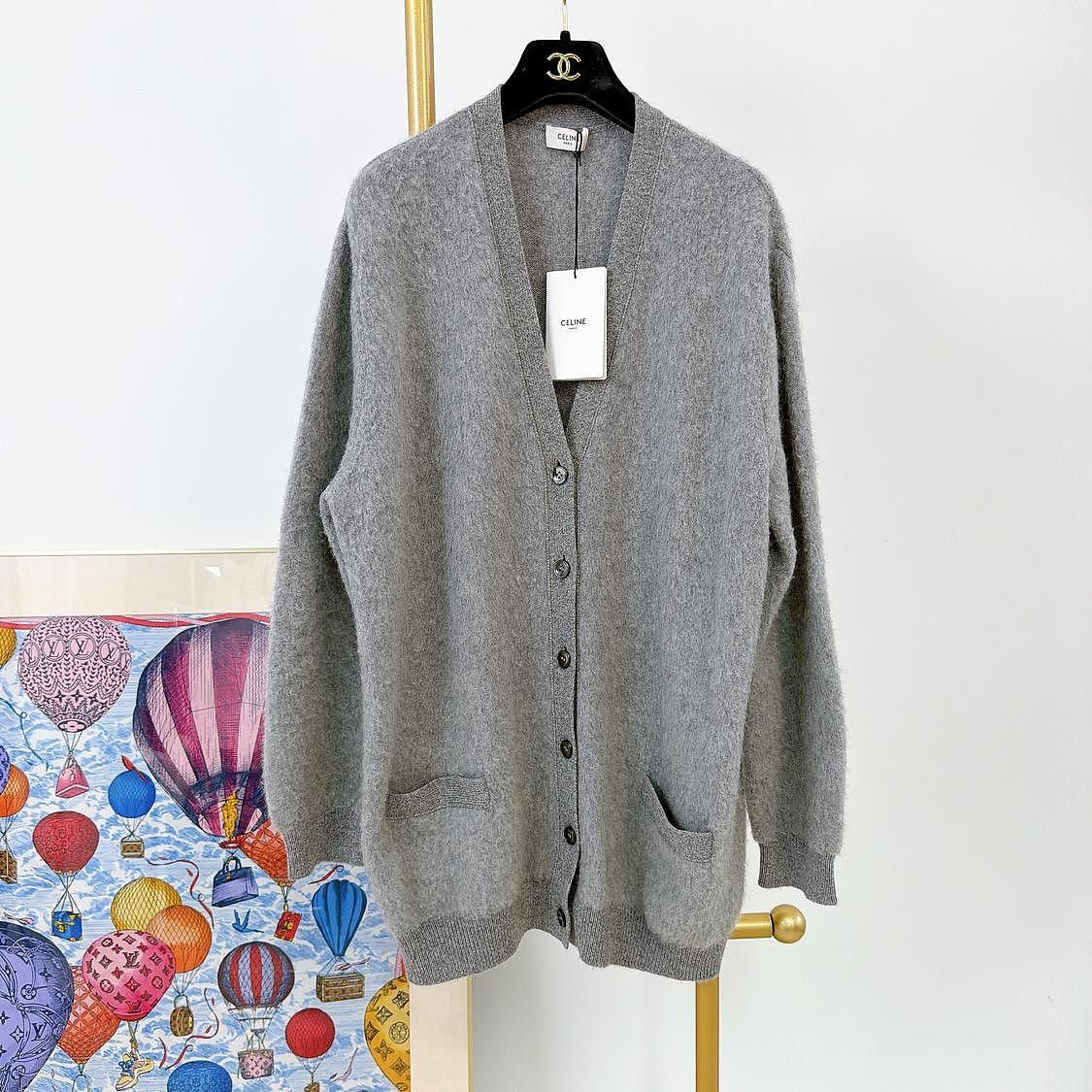 Celine Celine Cashmere Button Up Cardigan Size L Size L / US 10 / IT 46 - 1 Thumbnail
