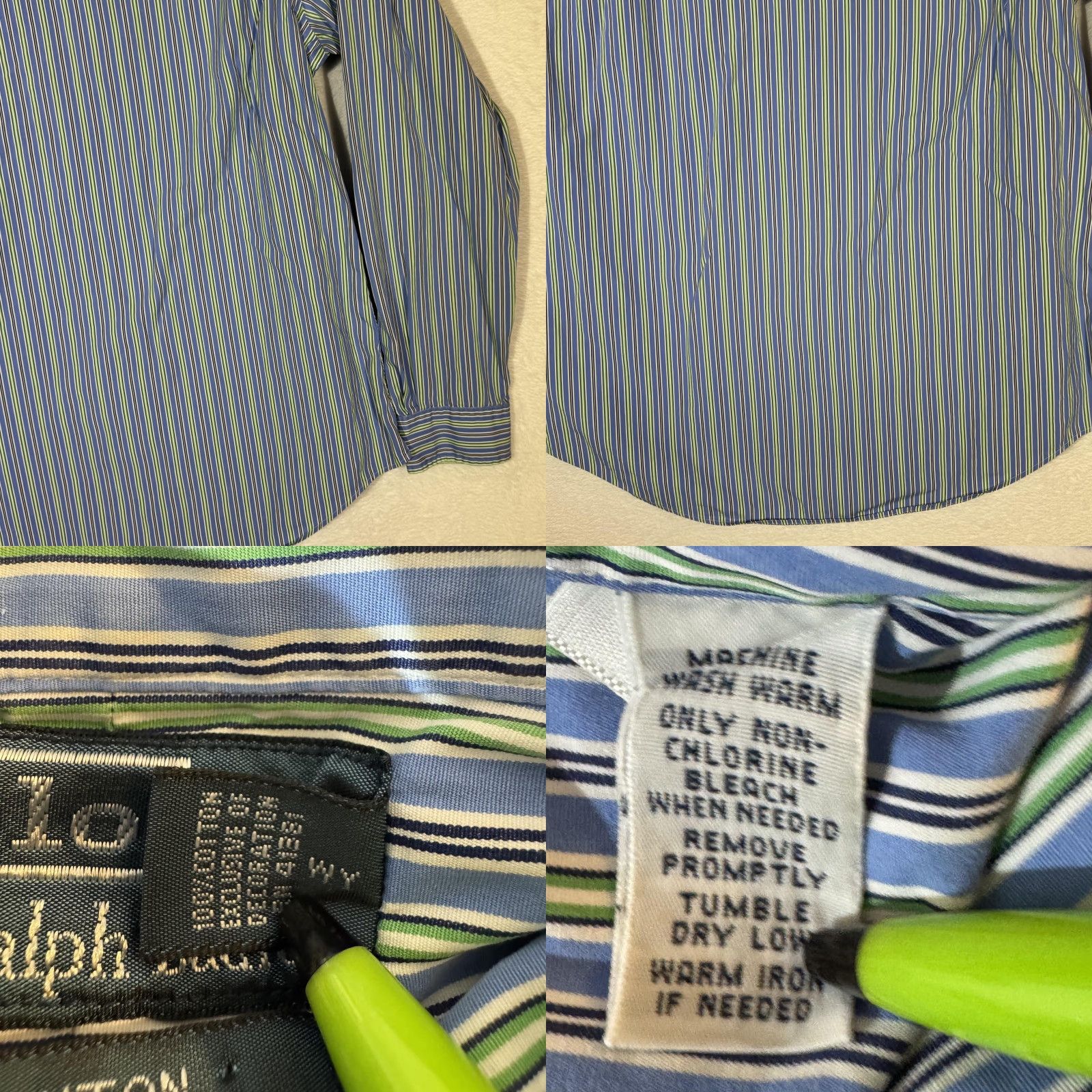 Polo Ralph Lauren Polo Ralph Lauren Shirt Mens Large Blue Striped Stanton Custom Fit Button Down Size US L / EU 52-54 / 3 - 9 Thumbnail