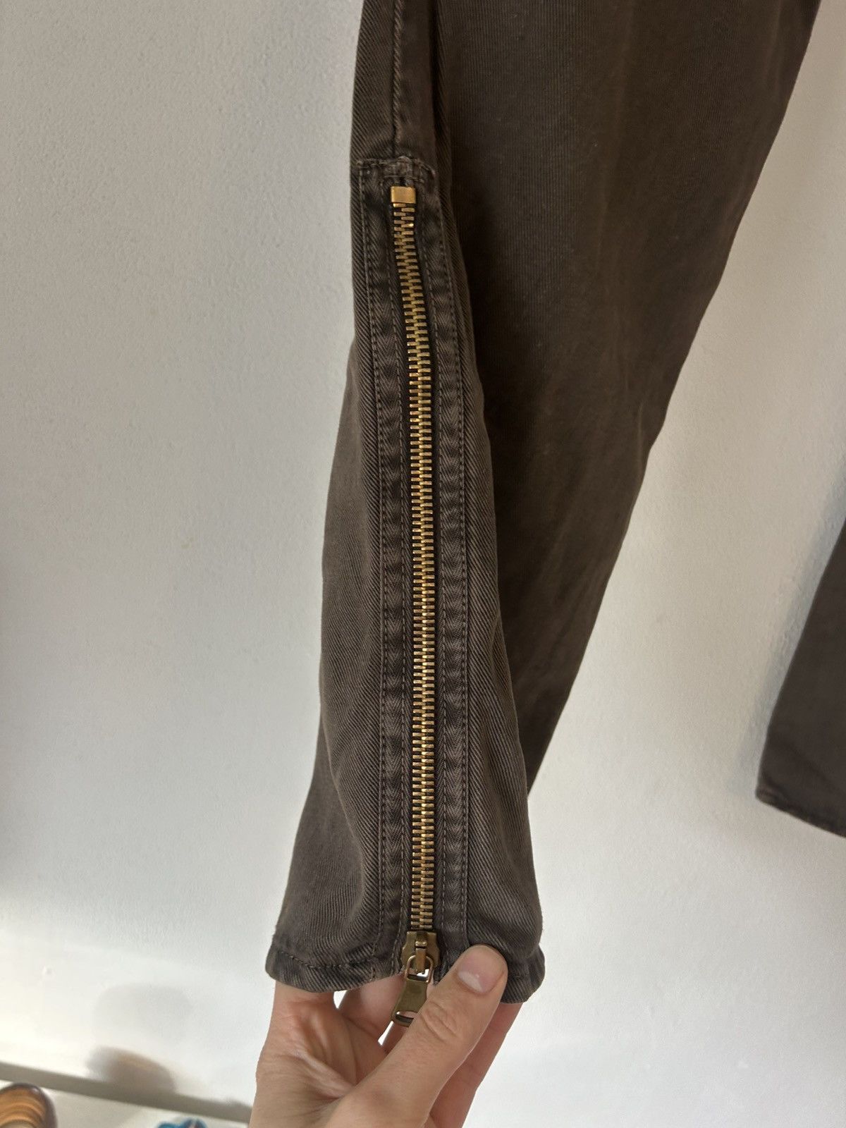 Dolce & Gabbana Dolce & Gabbana Brown Denim Pants with Gold Zippers Size US 32 / EU 48 - 9 Thumbnail