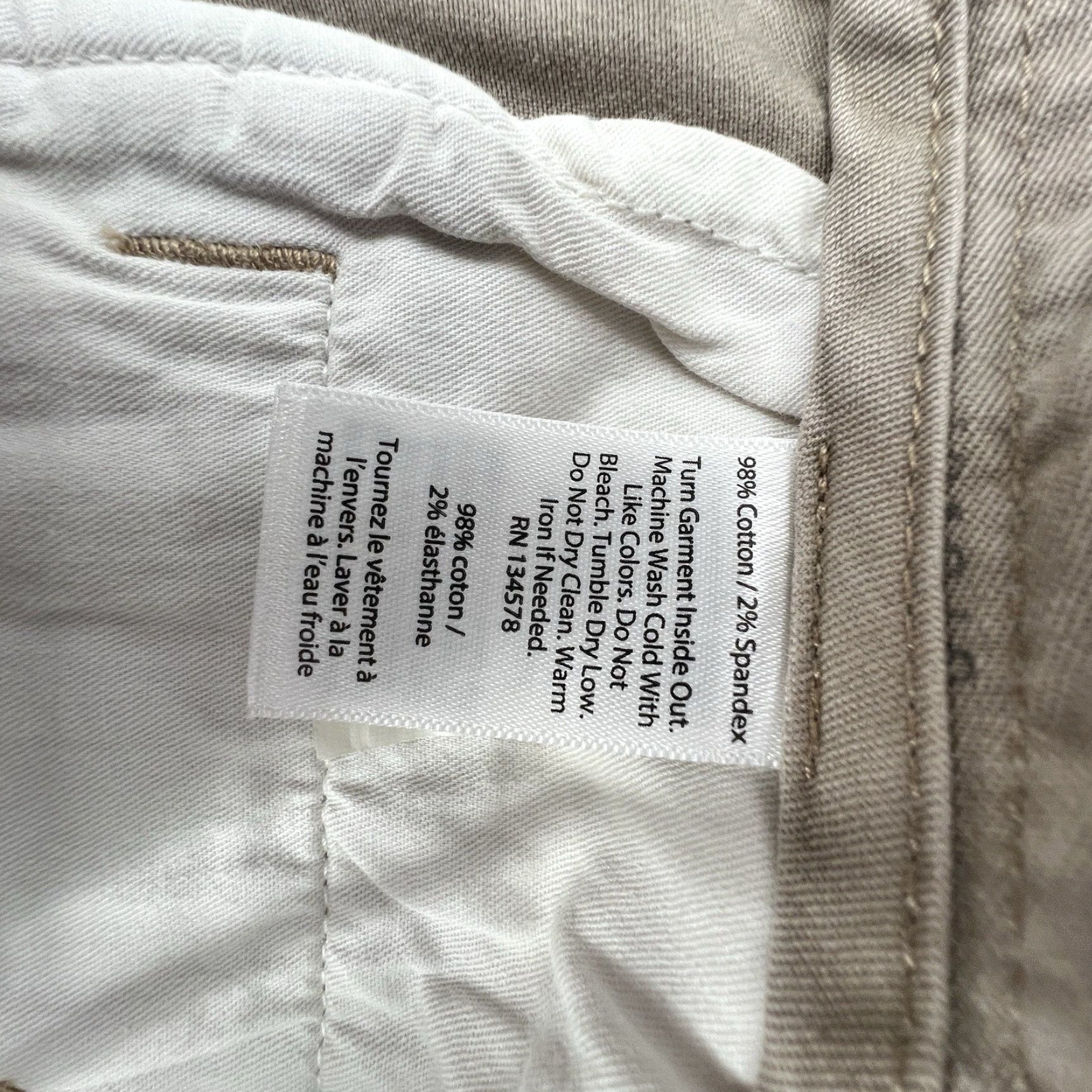 Vineyard Vines Vineyard Vines Breaker Shorts Mens 40 Chino Zip Belted Pockets 9in Inseam Beige Canvas/Solid - Outdoor, Casual, Regular Fit, 40x9 Size US 40 / EU 56 - 7 Thumbnail