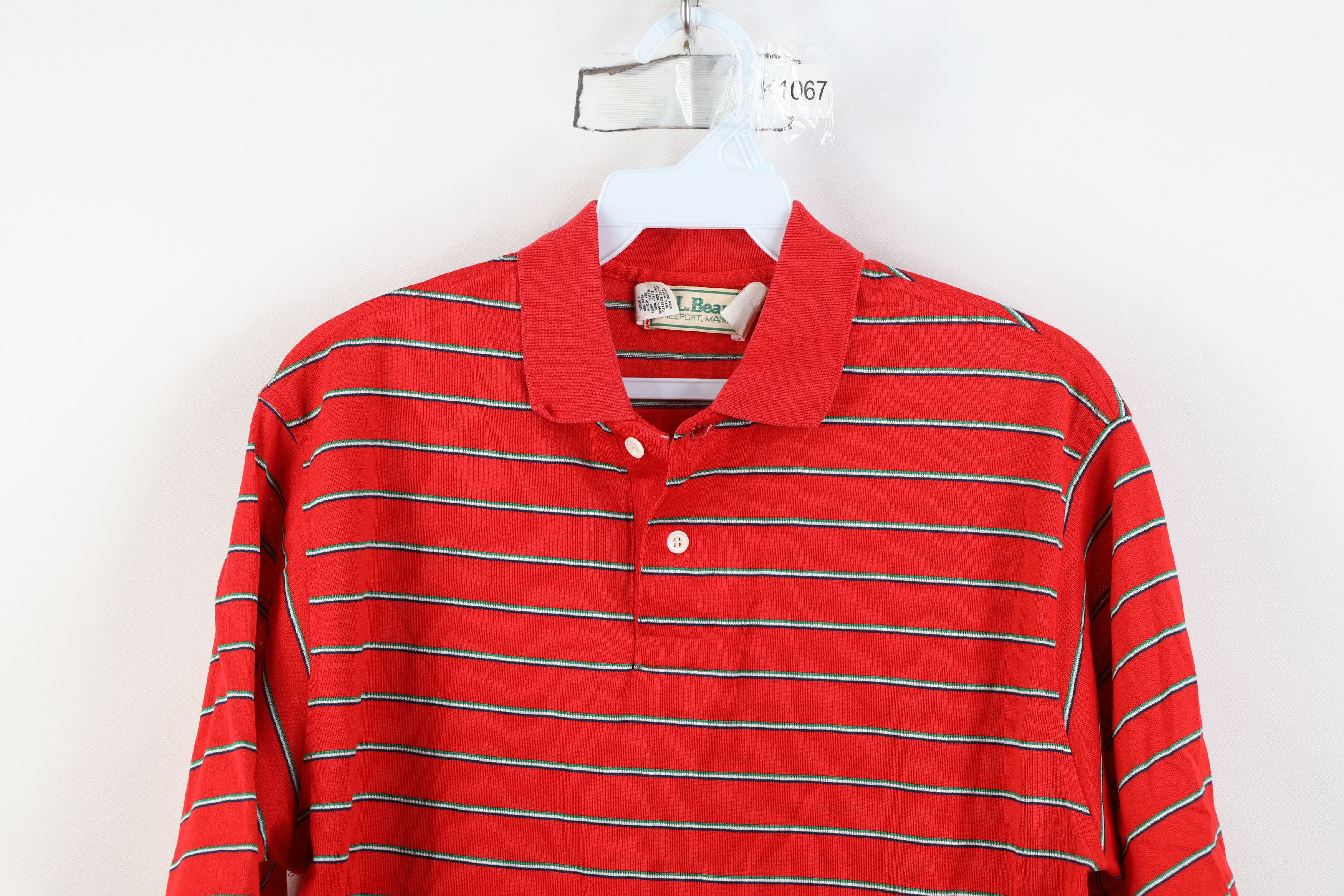 L.L. Bean Vintage 70s LL Bean Lisle Knit Collared Polo Shirt USA Size US L / EU 52-54 / 3 - 2 Thumbnail