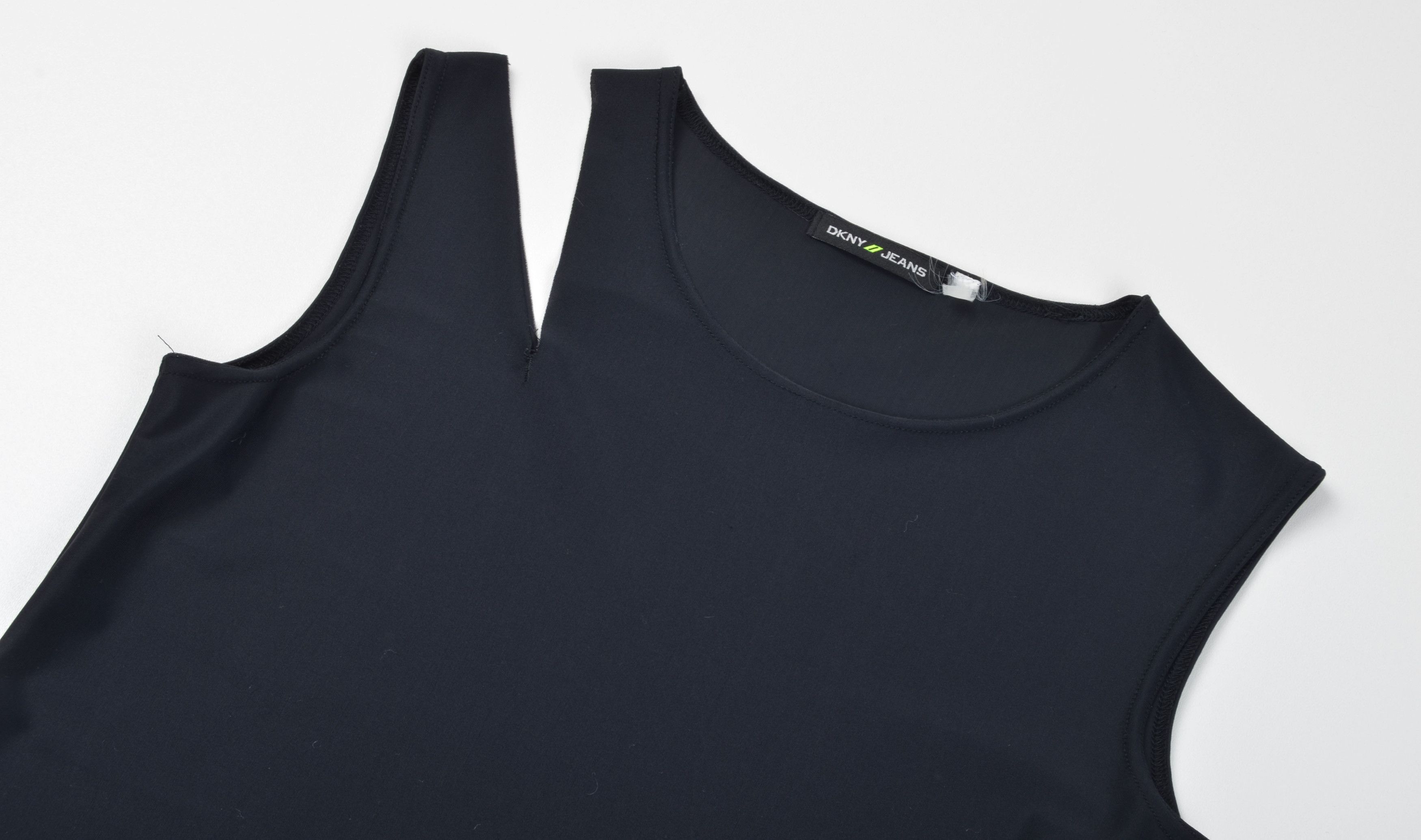 Donna Karan Vintage DKNY 90's Minimal Sleeveless Asymmetric Strap Dress Size S / US 4 / IT 40 - 5 Thumbnail
