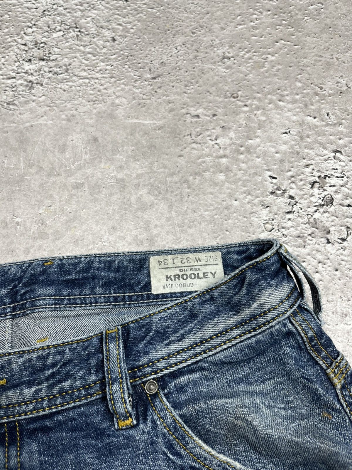Diesel Diesel Krooley Distressed Faded Blue Denim Jeans Size 32 Size US 32 / EU 48 - 8 Thumbnail