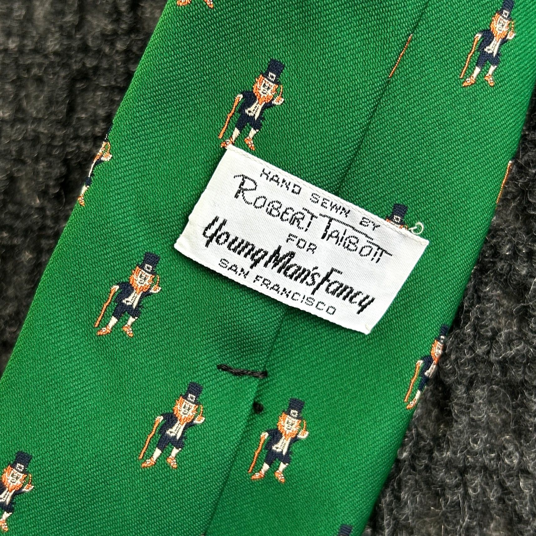 Robert Talbott VINTAGE Robert Talbott Tie Men One Size Green Leprechaun St Patricks Day Irish FAST SH Size ONE SIZE - 4 Thumbnail