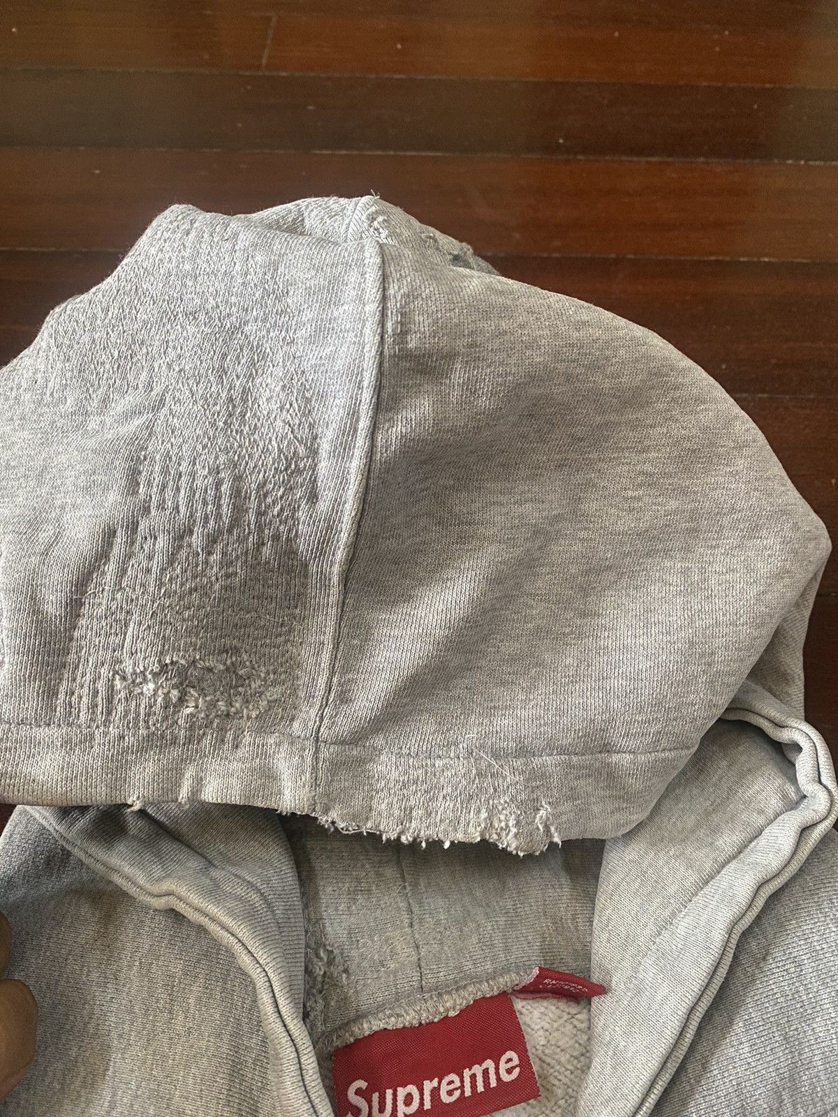 Hypebeast FIRE 🔥 VINTAGE SUPREME NY ZIP UP HOODIE DISTRESSED REWORK Size US L / EU 52-54 / 3 - 6 Thumbnail