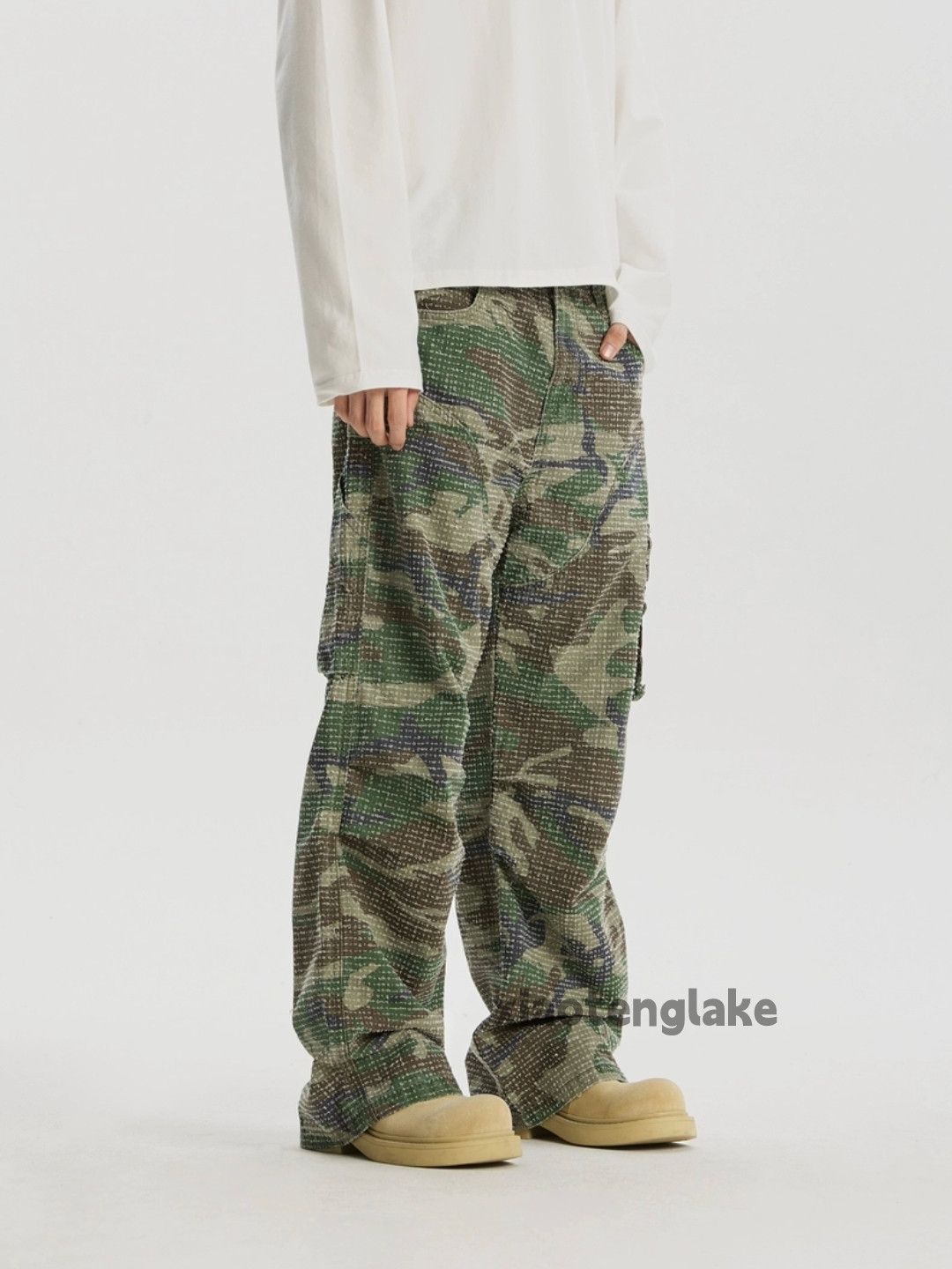 Designer × Vintage utility military pleated cargo yuppie camo utility pants Size US 32 / EU 48 - 7 Thumbnail