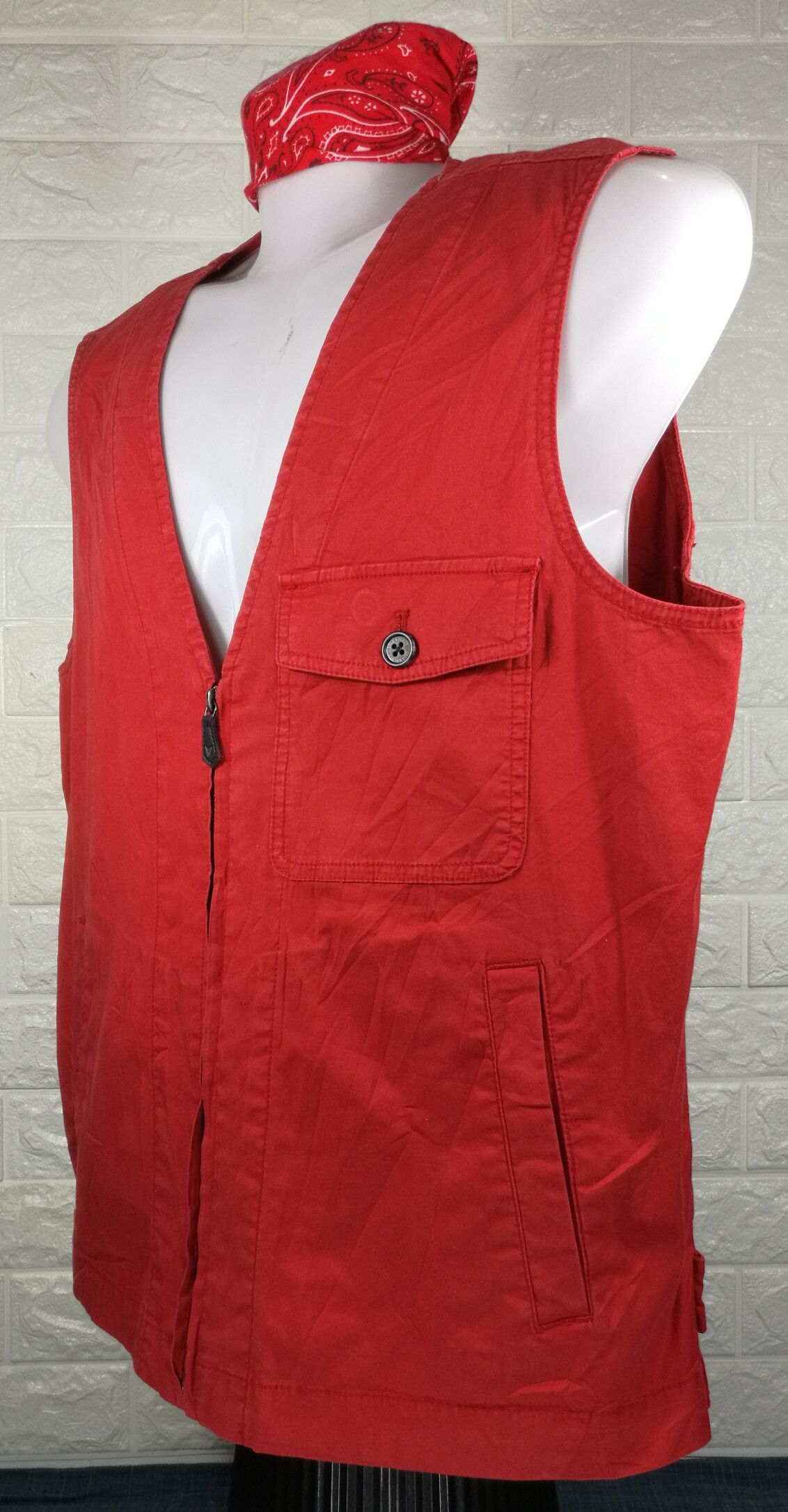 Japanese Brand Vintage Japanese Brand Red Vest Size US L / EU 52-54 / 3 - 3 Thumbnail
