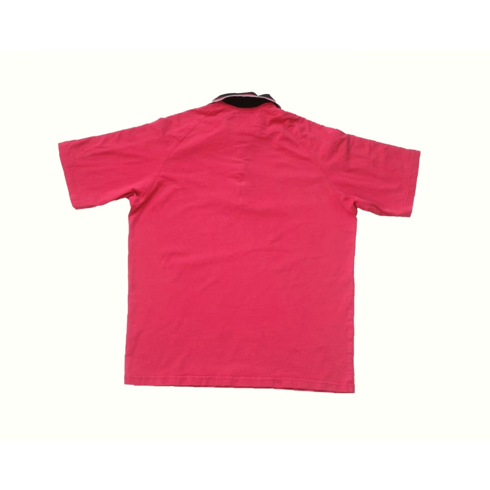 Vintage VINTAGE BADBOY Polo Shirt Red 1/4 Zip 90s Made in USA 100% Cotton Men XL size Stripped Short Sleeve Shirts Size US XL / EU 56 / 4 - 3 Thumbnail