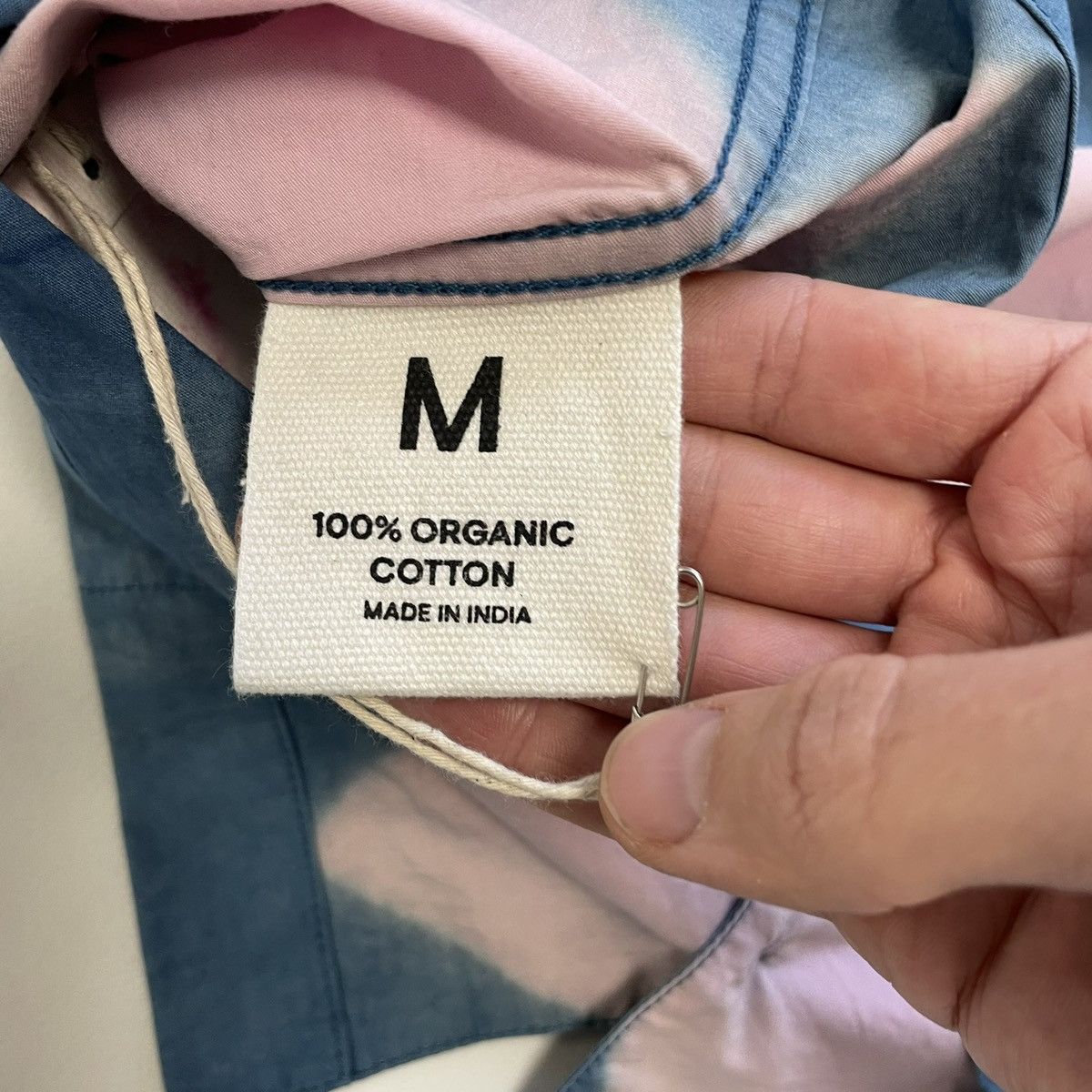 Story Mfg. ‘Heart Clamp’ Blue/Pink Tie Dye Shirt Size US M / EU 48-50 / 2 - 10 Thumbnail