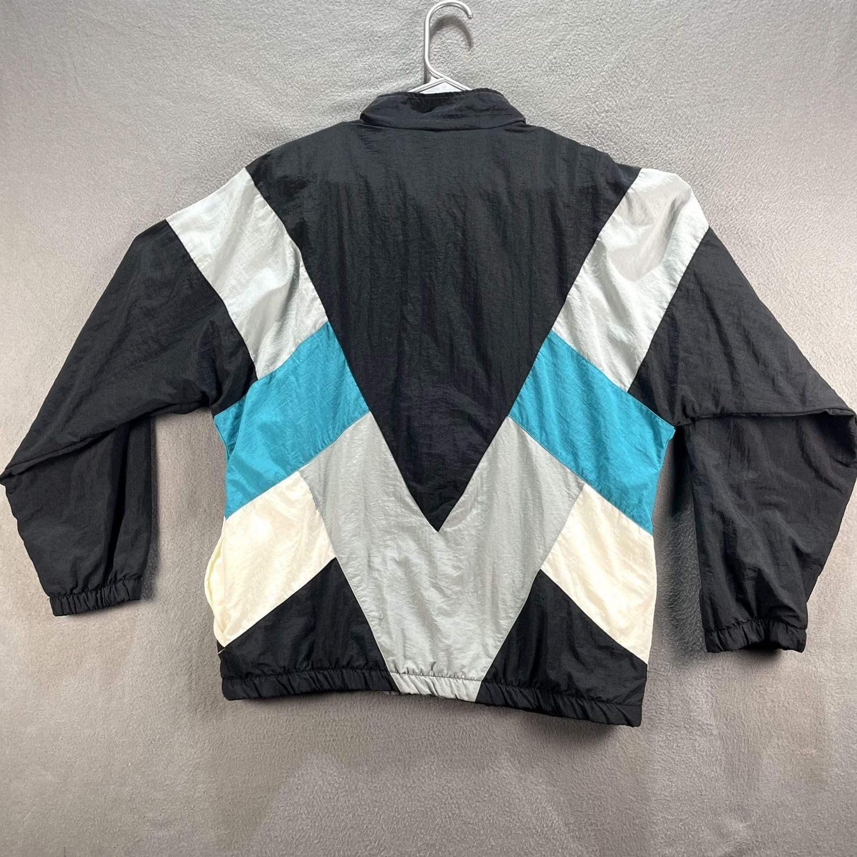 Vintage VINTAGE Cheetah by Mervyns Jacket Mens Medium Black Windbreaker 80s 90s Retro Geometric Size US M / EU 48-50 / 2 - 2 Thumbnail