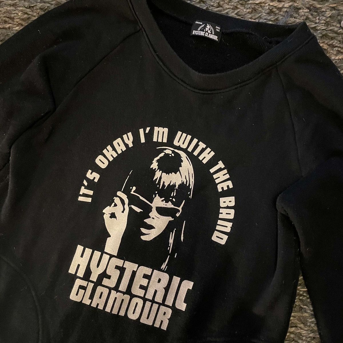 image of Hysteric Glamour Long Sweater “It’S Ok I’M With The Band” in Black, Women's
