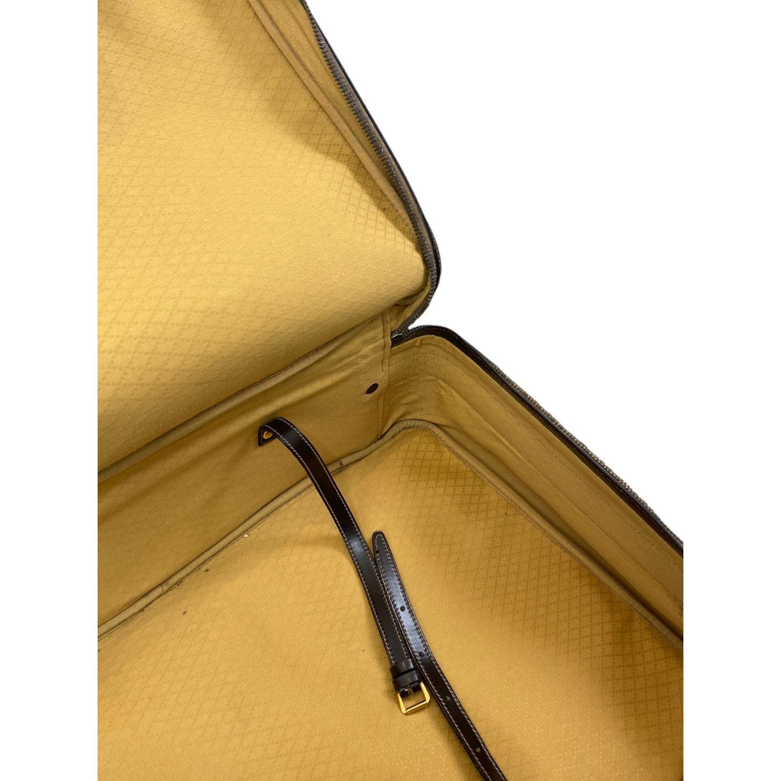 Gucci 80s Brown Monogram Webstripe Suede Suitcase Size ONE SIZE - 12 Thumbnail
