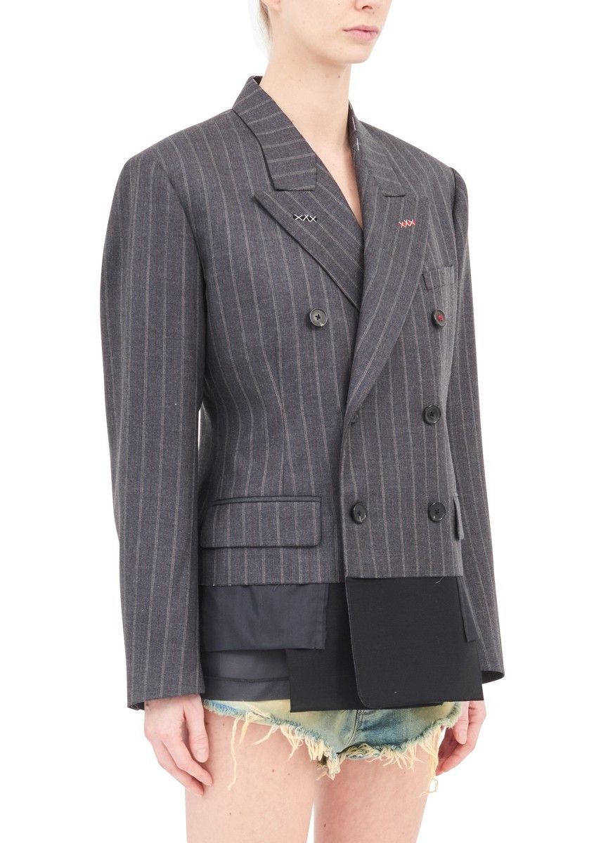 Maison Margiela o1y0625 Blazer in Gray/Black Size S / US 4 / IT 40 - 3 Thumbnail