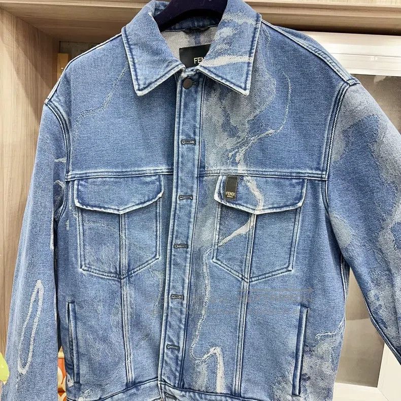 Fendi Fendi Bleached Denim Jacket - Blue Size US M / EU 48-50 / 2 - 1 Thumbnail
