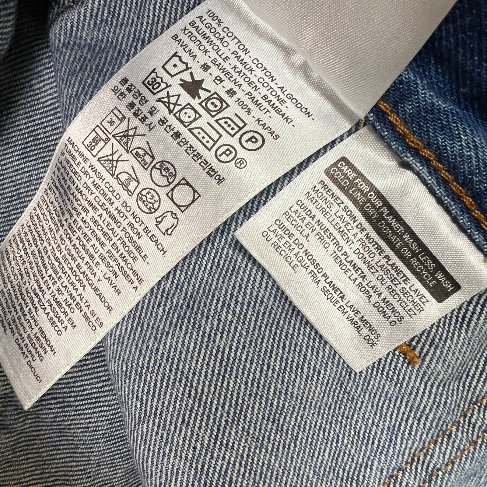 Levi's × Vintage Levi's Jeans 30x28 Faded Frayed Distressed Cargo Denim Pants Size US 30 / EU 46 - 12 Thumbnail