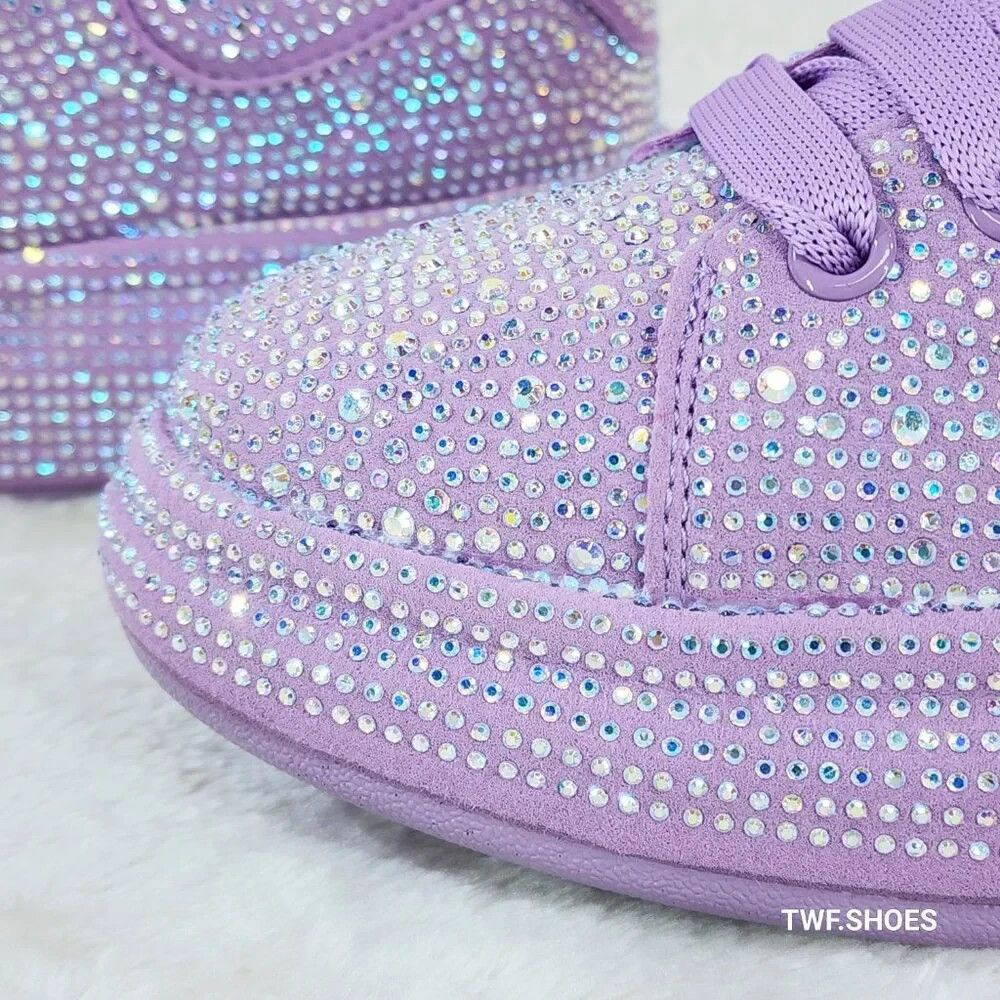 Other Dazzle Cush Lilac Purple Rhinestone Comfy Platform Sneakers Size US 9 / IT 39 - 6 Thumbnail