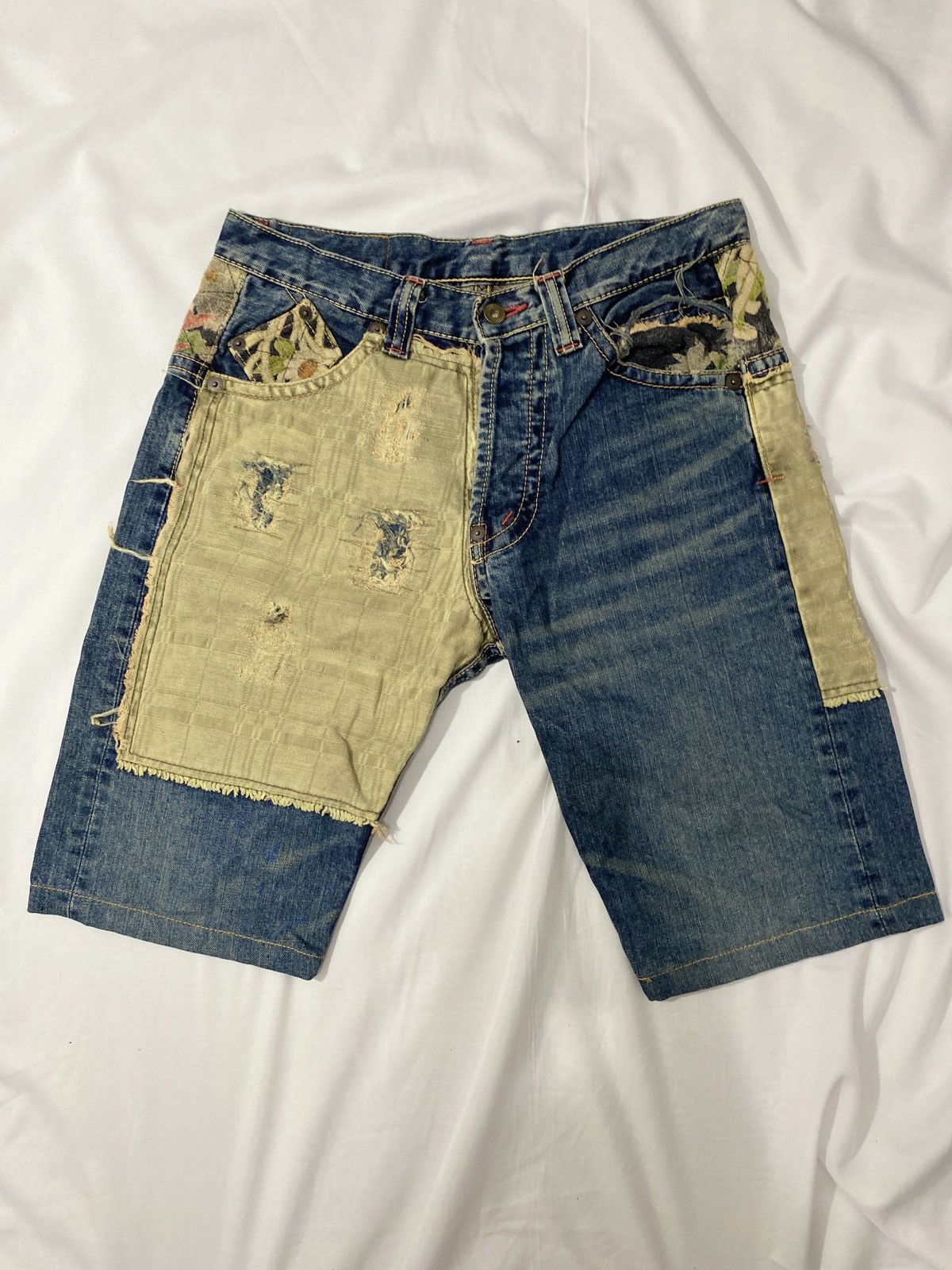 Kapital kapital Inspired patchwork short pants Size US 31 - 1 Thumbnail