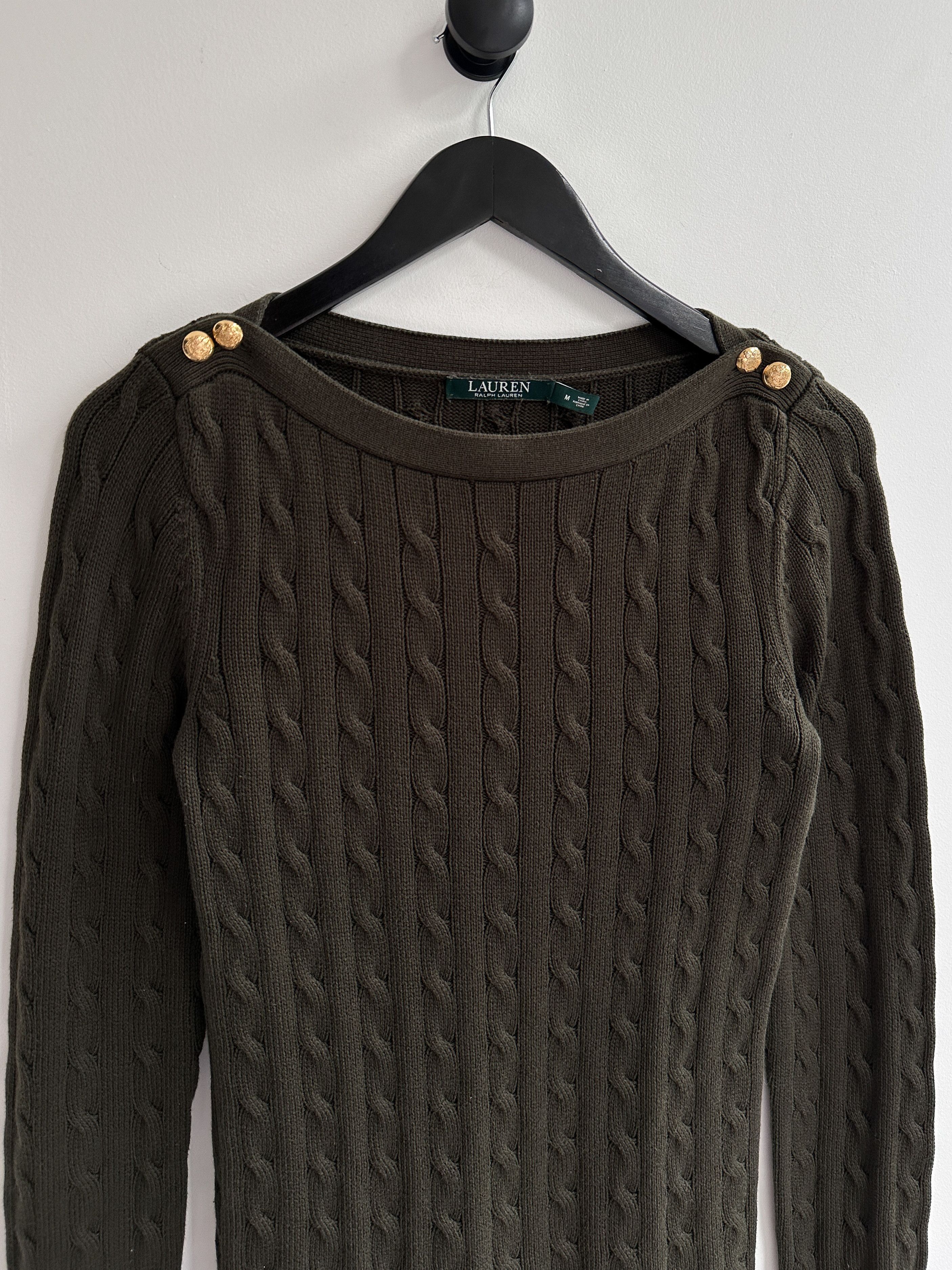 Polo Ralph Lauren Ralph Lauren Cable Knit Boat Neck Jumper Sweater Size M / US 6-8 / IT 42-44 - 4 Thumbnail