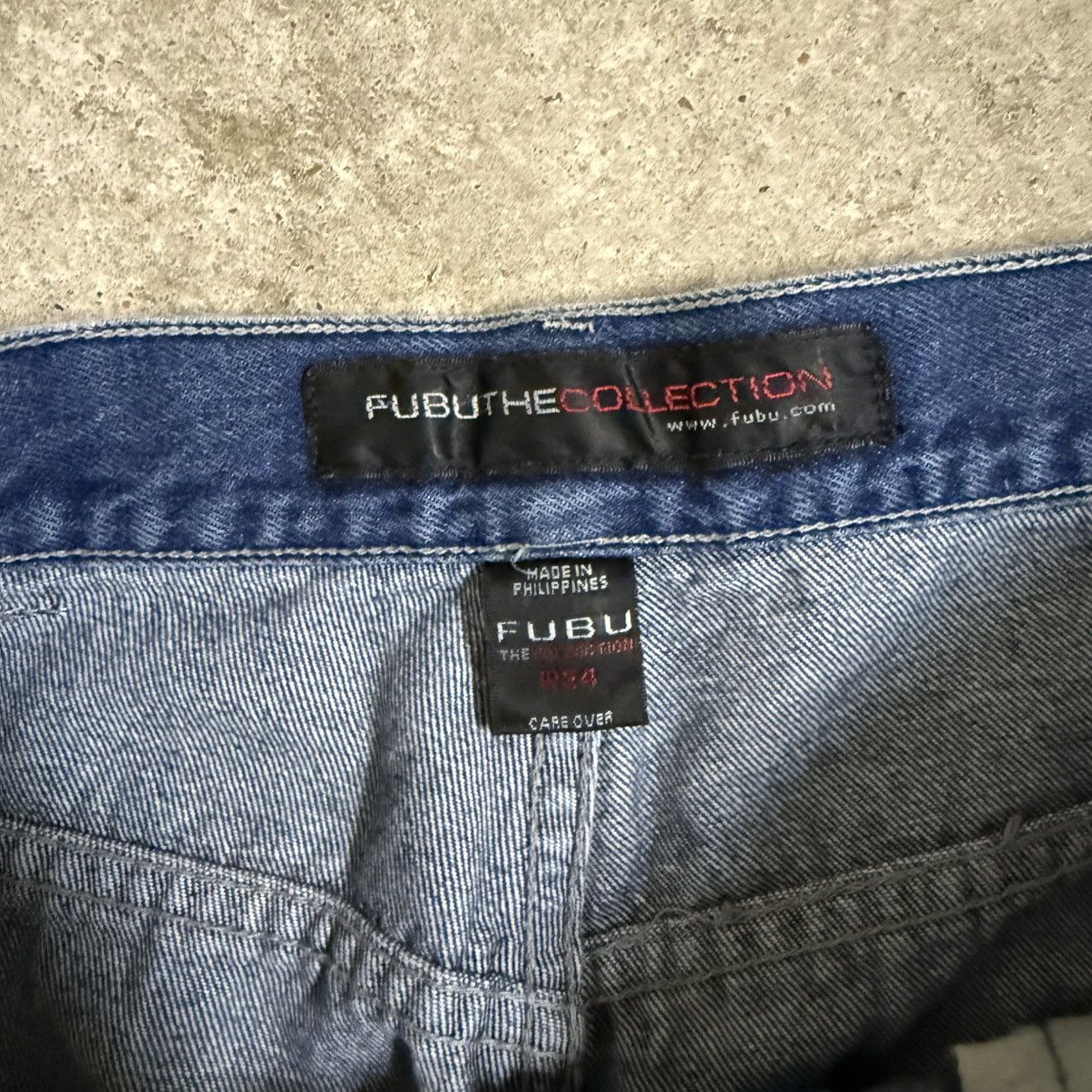 Fubu Vintage Y2K FUBU Baggy Blue Denim Shorts JNCO Style Size US 34 / EU 50 - 3 Thumbnail