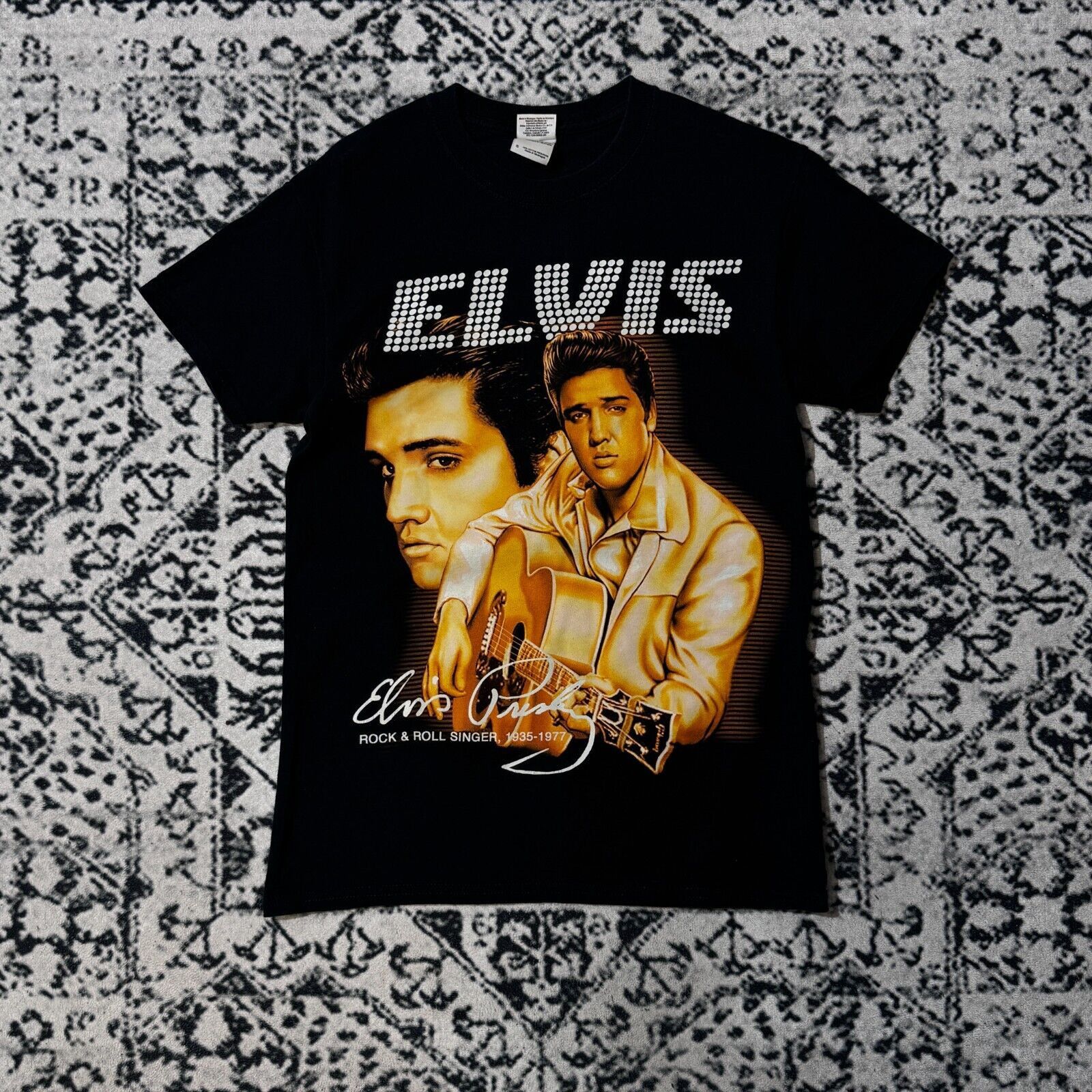 Vintage Vintage Black Cotton T-Shirt Size S Elvis Presley Rock & Rol Size US S / EU 44-46 / 1 - 1 Thumbnail