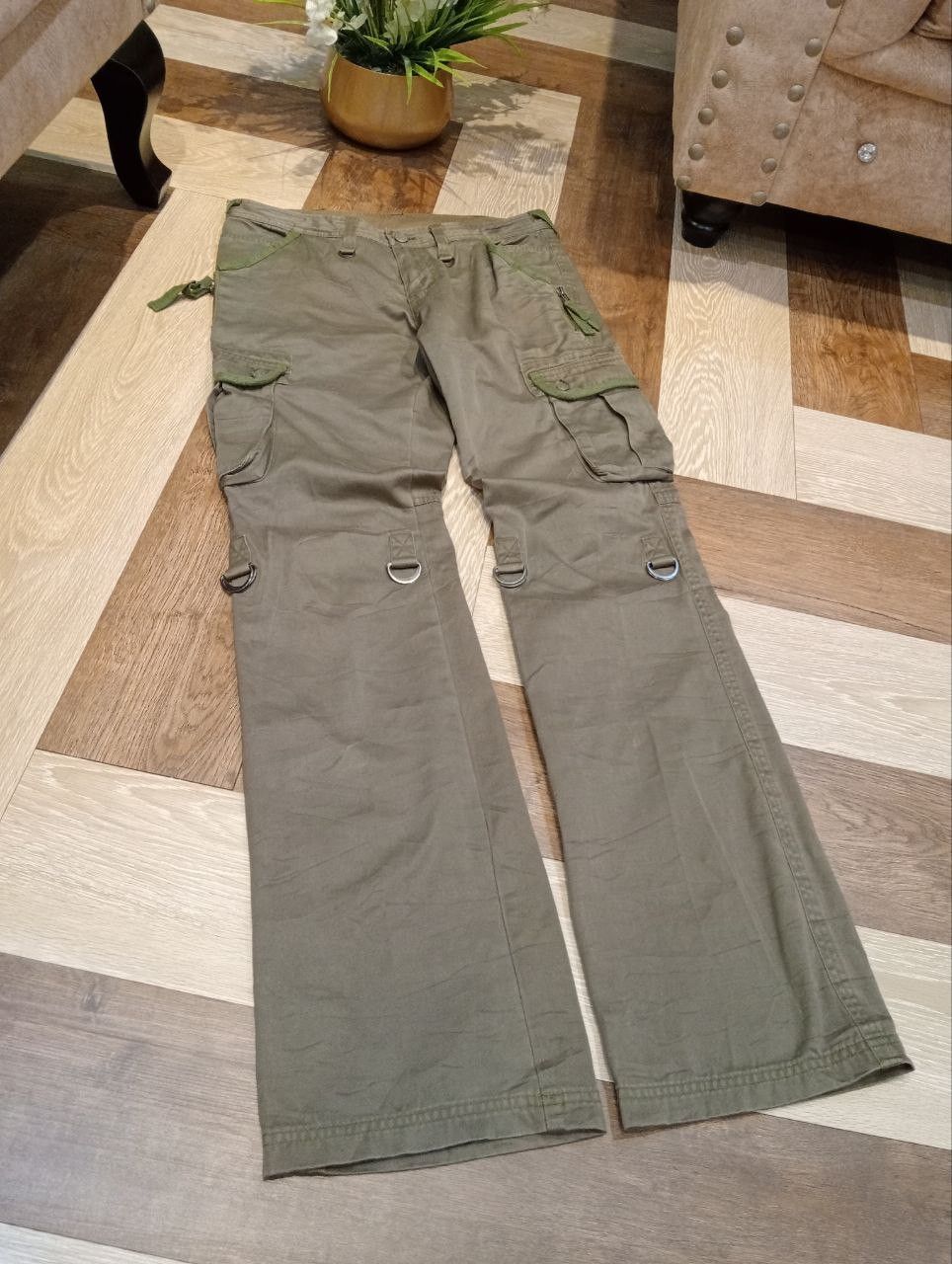 Tornado Mart TORNADO MART JAPAN FLARED CARGO PANTS Size US 31 - 3 Thumbnail
