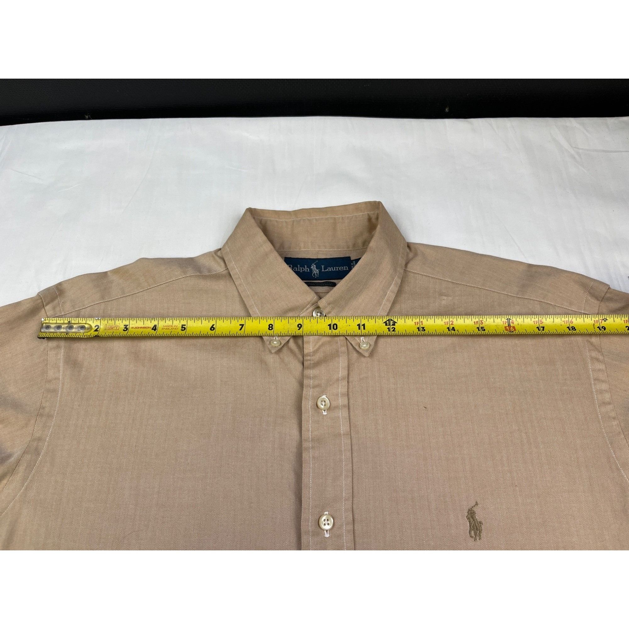Ralph Lauren Ralph Lauren Yarmouth Men's Tan Shirt/Button Up Sz 16-34/35 Size US L / EU 52-54 / 3 - 6 Thumbnail