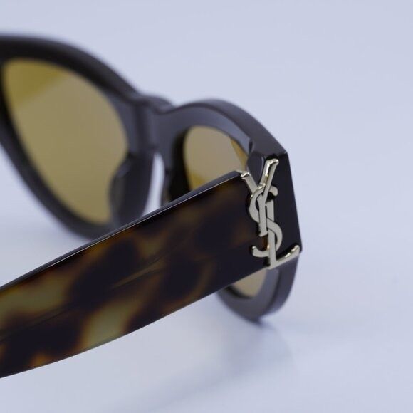 Saint Laurent Paris Saint Laurent SLM94 010 Sunglasses Brown Cat Eye Frame Size ONE SIZE - 6 Thumbnail